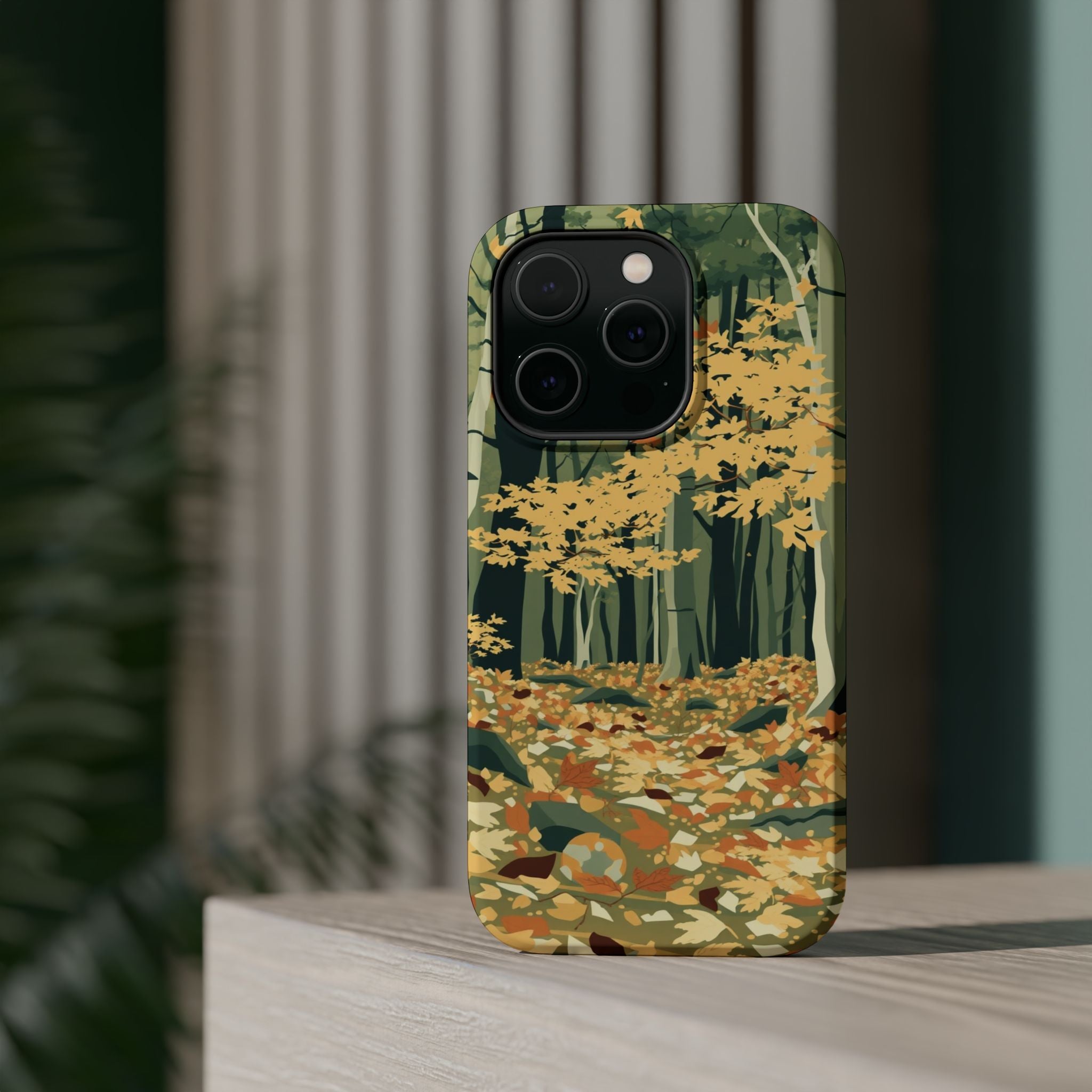 iPhone Autumn Forest Floor Abstract Geometric Slim iPhone Everyday · iPhone Case