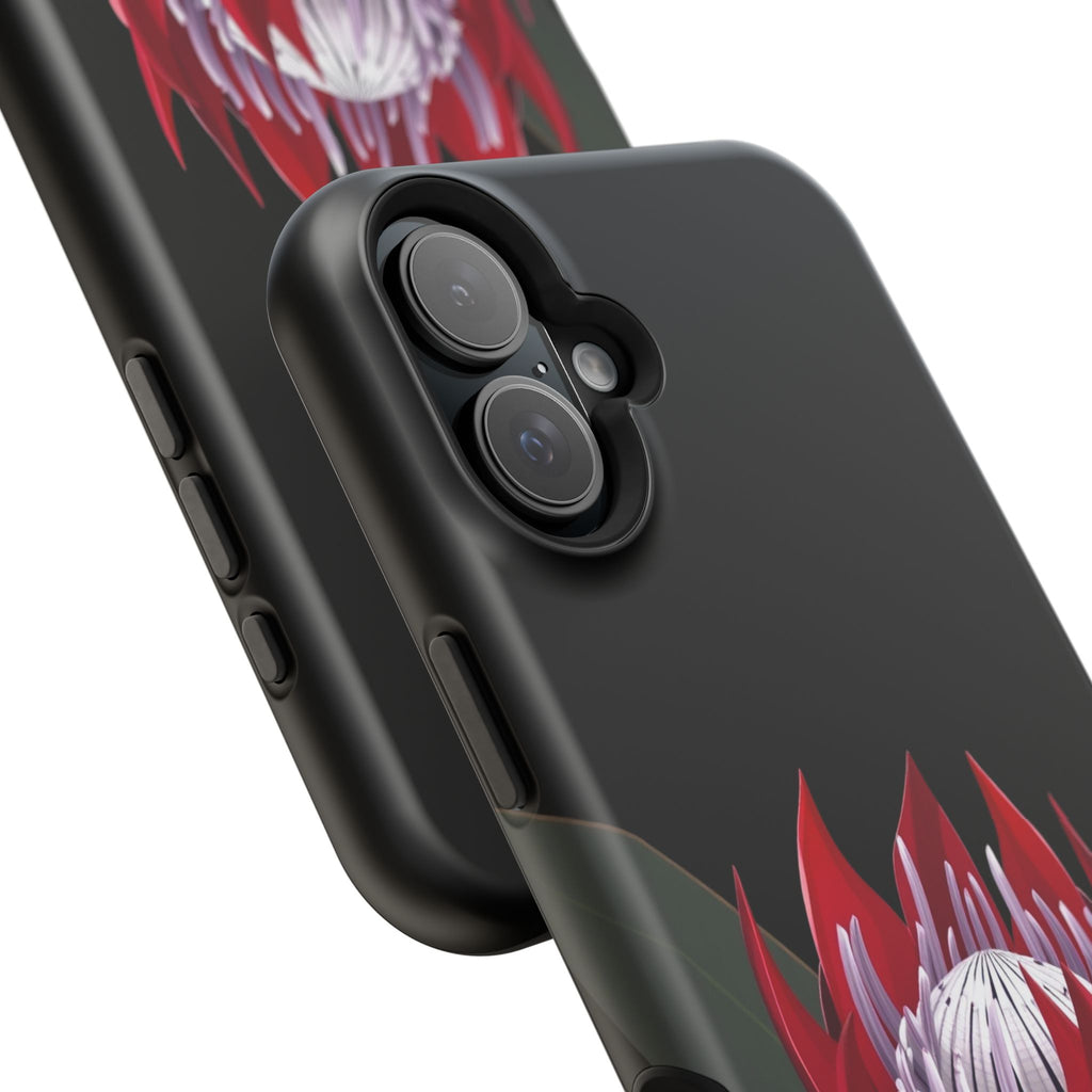 iPhone Black And Crimson Protea Bold Slim Everyday Designer Case · iPhone Case