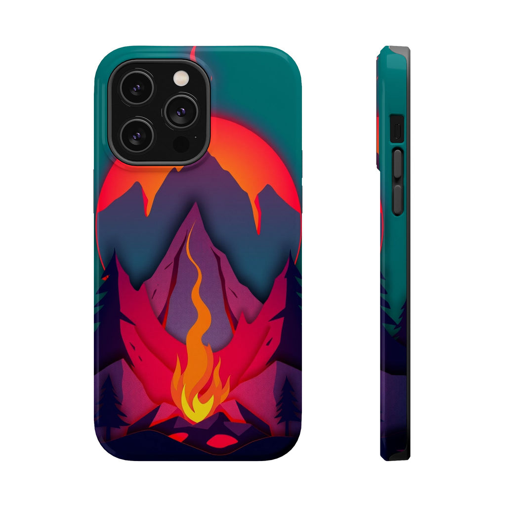 iPhone Cyan And Magenta Wildfire Glow Slim Everyday iPhone 12 Designer · iPhone