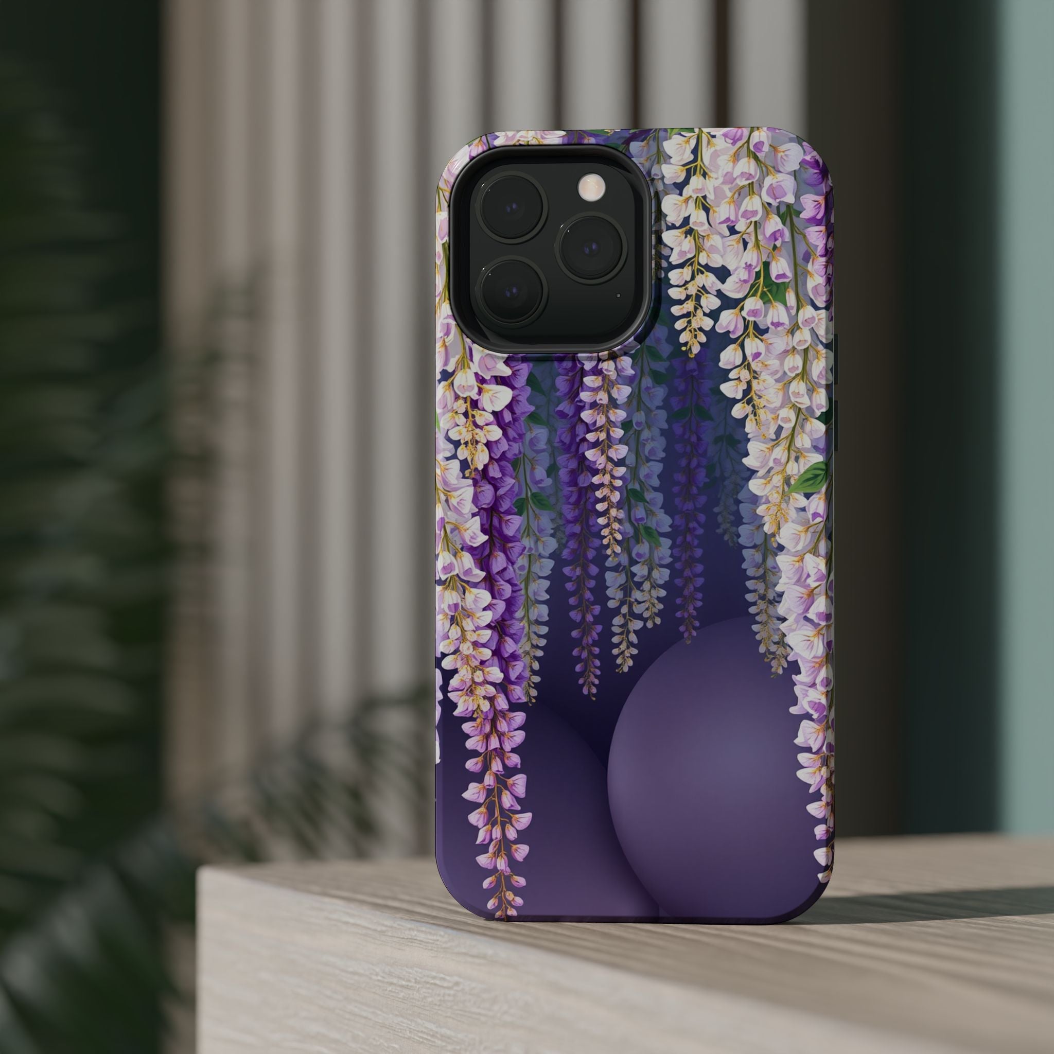 iPhone Mint And Blush Wisteria Cascade Slim Everyday Designer Case · iPhone Case