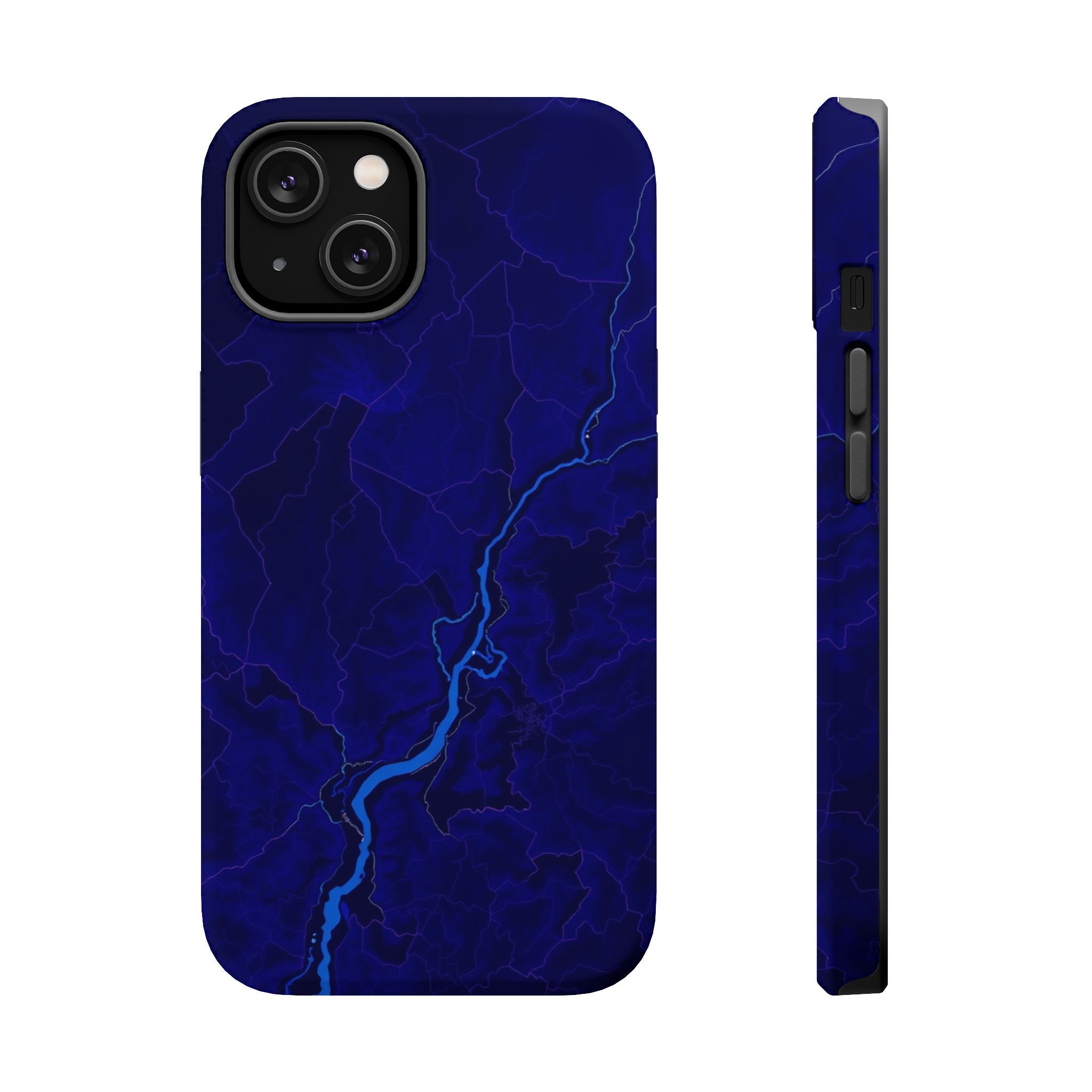 iPhone Thermal Map Dark Gothic Ink Bold Modern Everyday Snap Case · iPhone Case