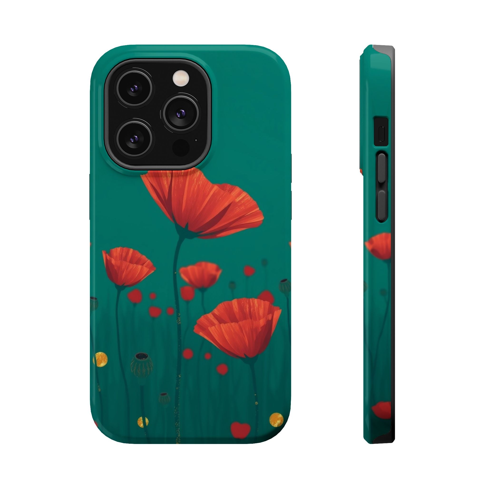 iPhone Earthy Poppy Field Design Bold Modern Everyday Snap Case · iPhone Case