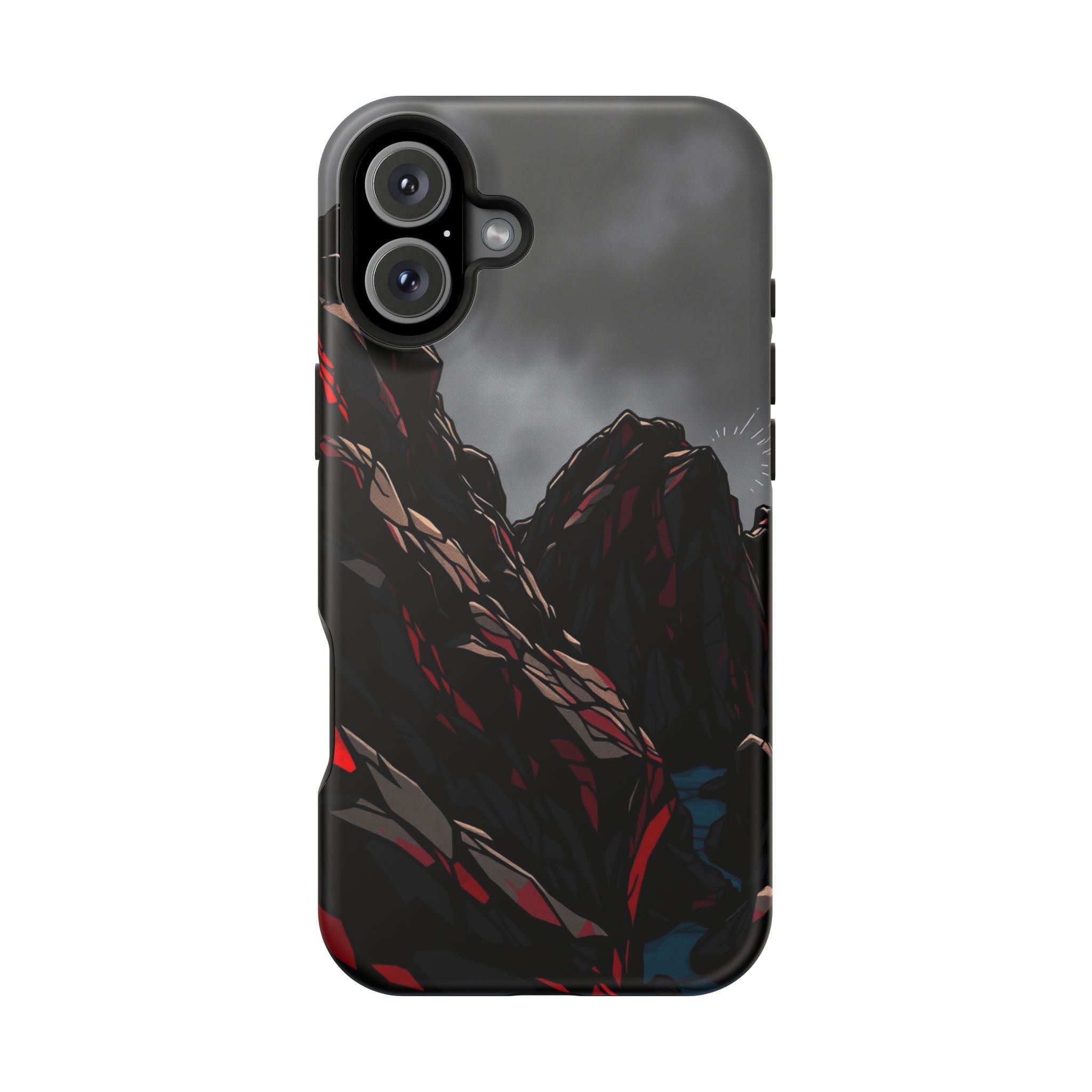 iPhone Black And Crimson Rocky Coastline Slim Everyday iPhone 11 · iPhone Case