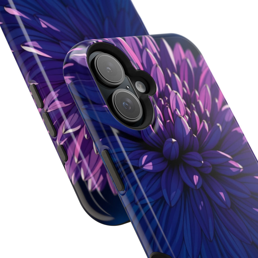 iPhone Indigo And Violet Chrysanthemum Classic Soft iPhone Finish · iPhone Case