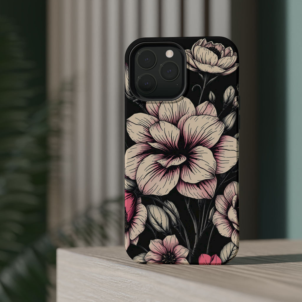 iPhone Floral Dark Academia Gothic Ink Slim Everyday Designer Case · iPhone Case