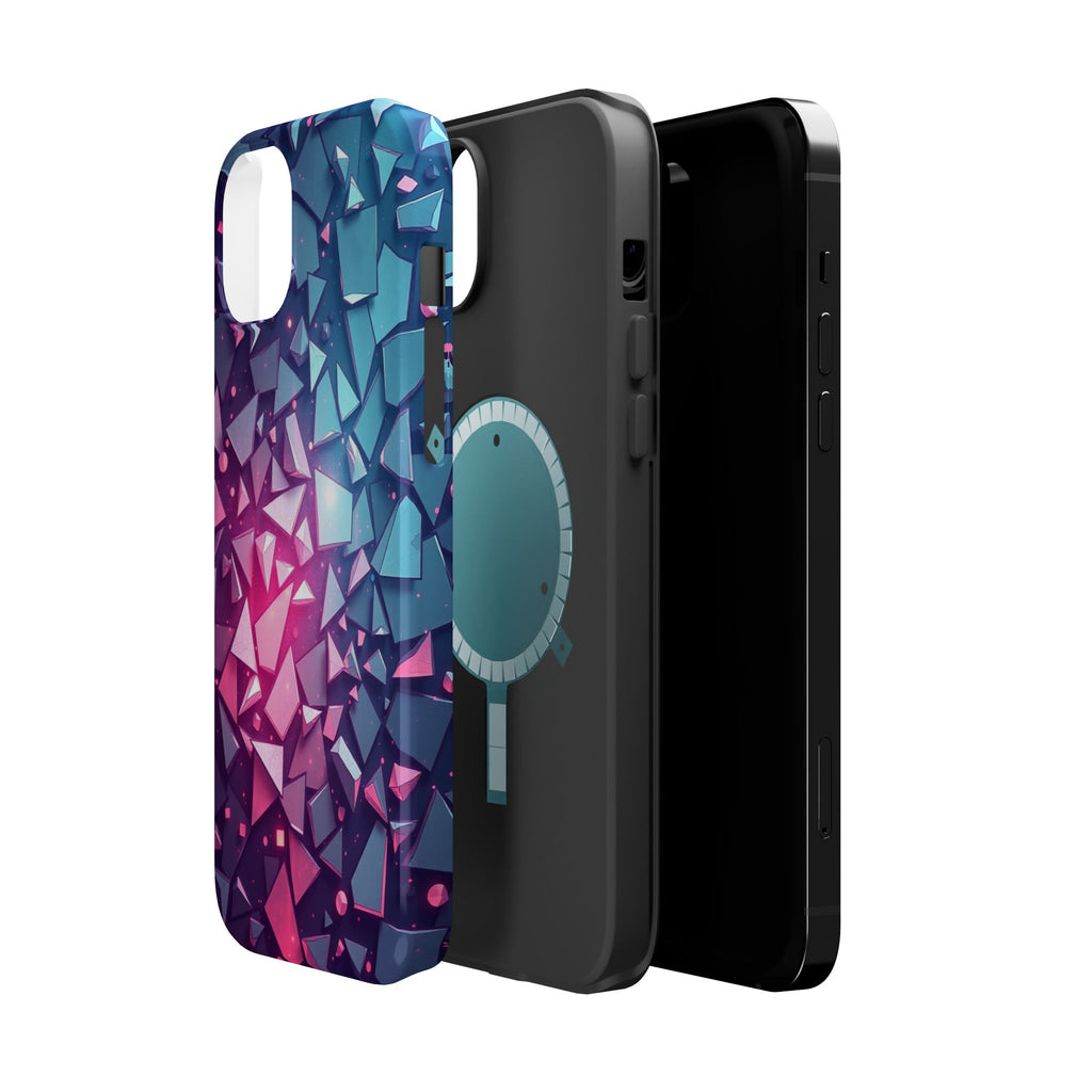 iPhone Mint And Blush Mosaic Shards Slim Everyday Designer Case · iPhone Case