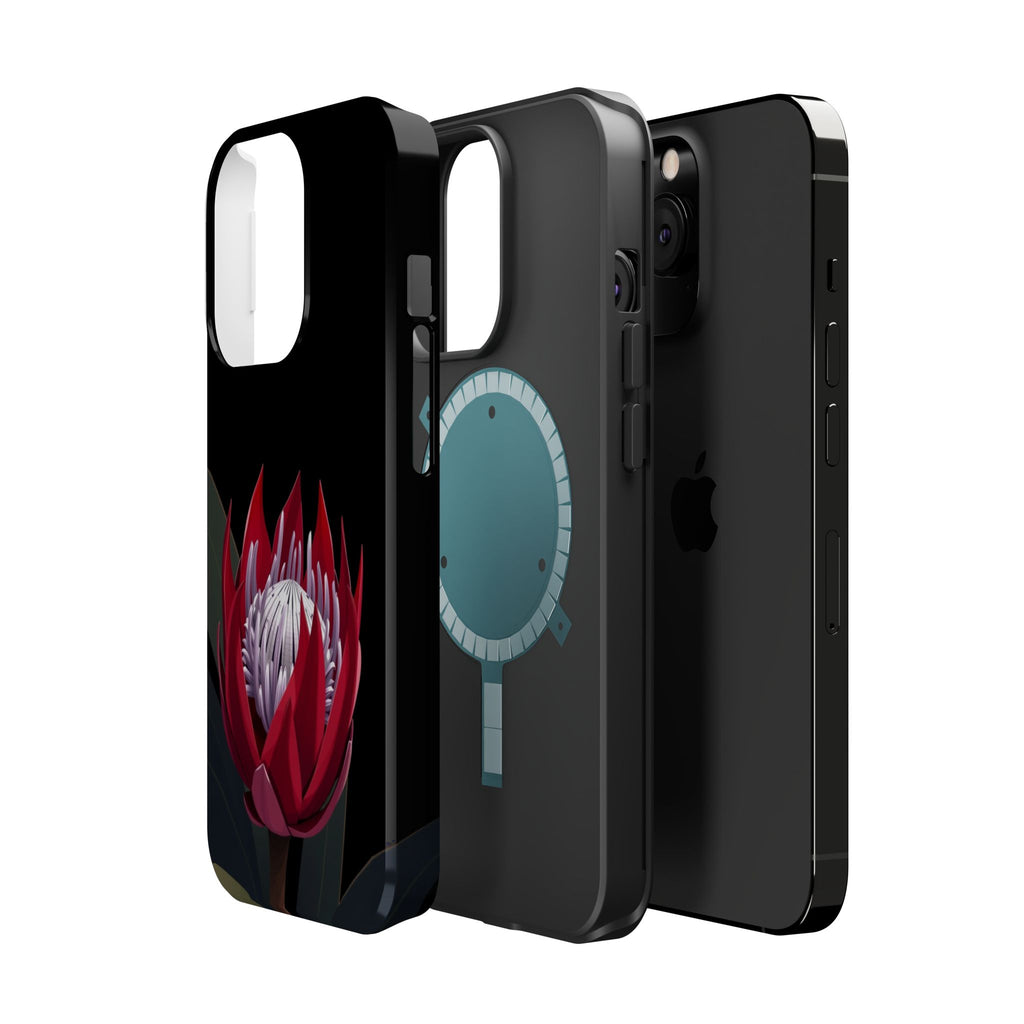 iPhone Black And Crimson Protea Bold Slim Everyday Designer Case · iPhone Case