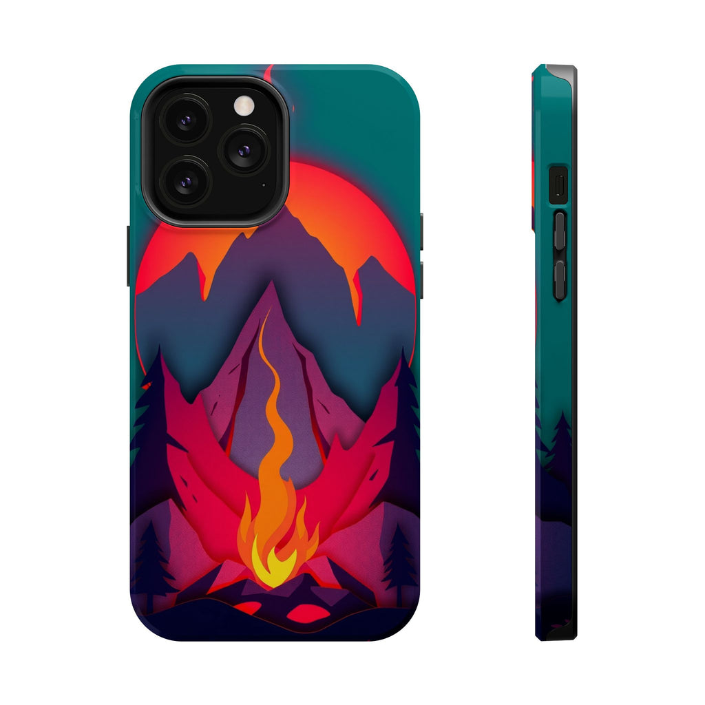 iPhone Cyan And Magenta Wildfire Glow Slim Everyday iPhone 12 Designer · iPhone