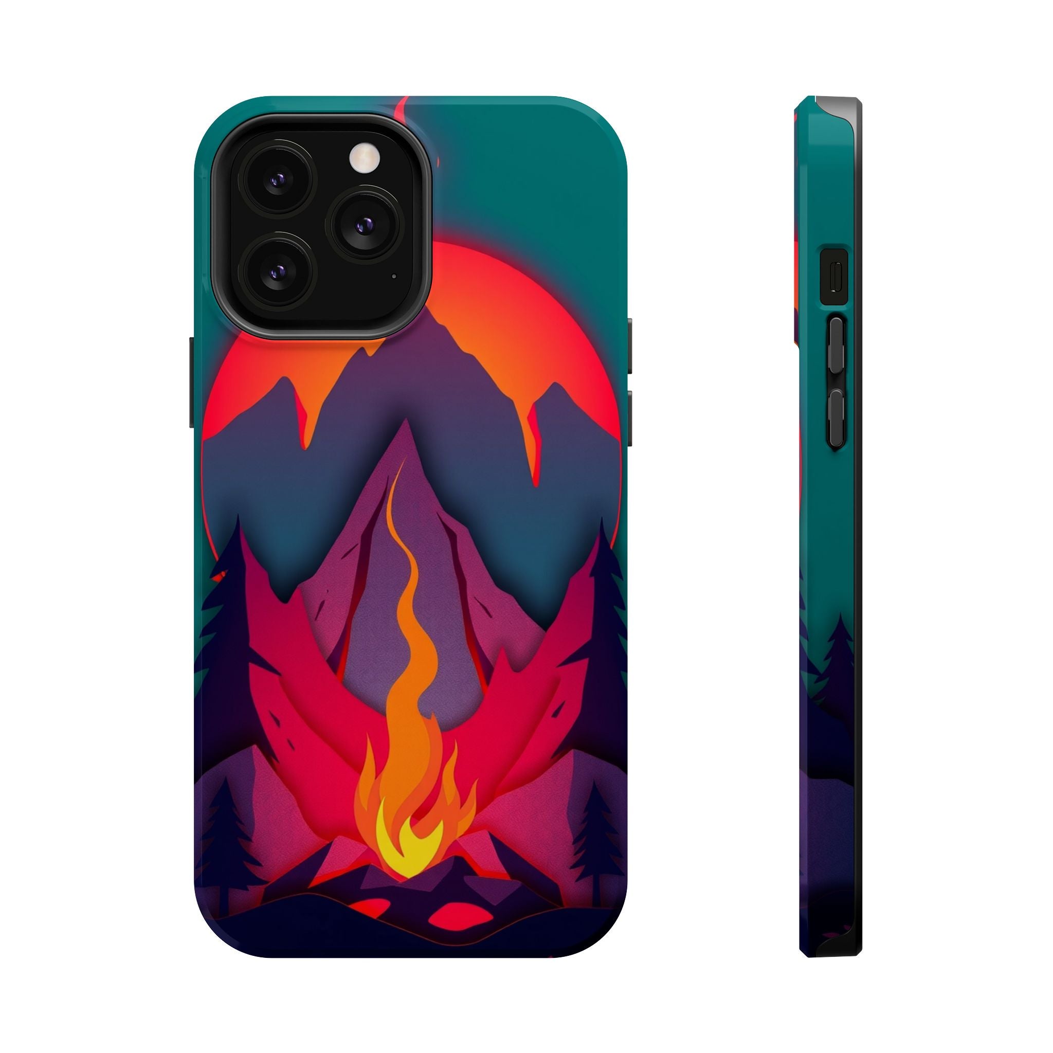 iPhone Cyan And Magenta Wildfire Glow Slim Everyday iPhone 12 Designer · iPhone