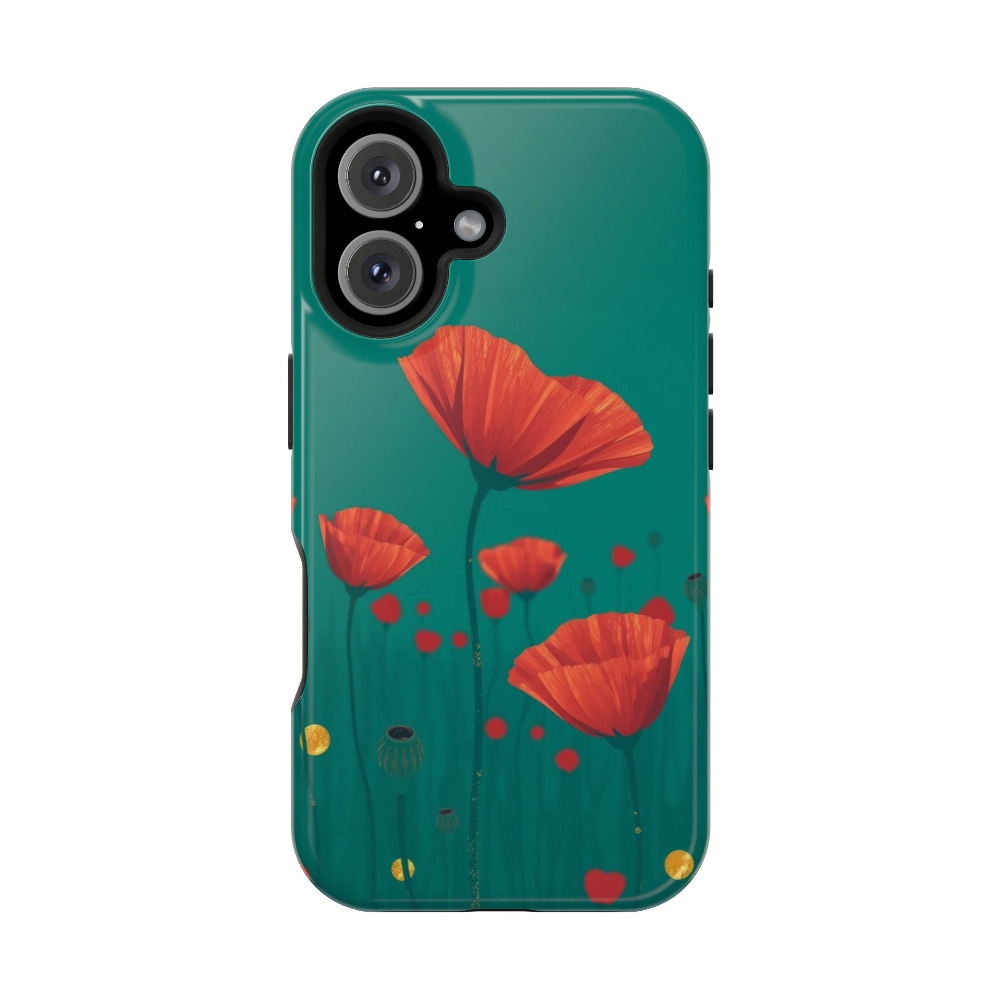 iPhone Earthy Poppy Field Design Bold Modern Everyday Snap Case · iPhone Case