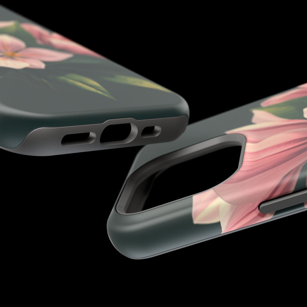 iPhone Mint And Blush Bloom Leaf Bold Modern Everyday Snap Case · iPhone Case