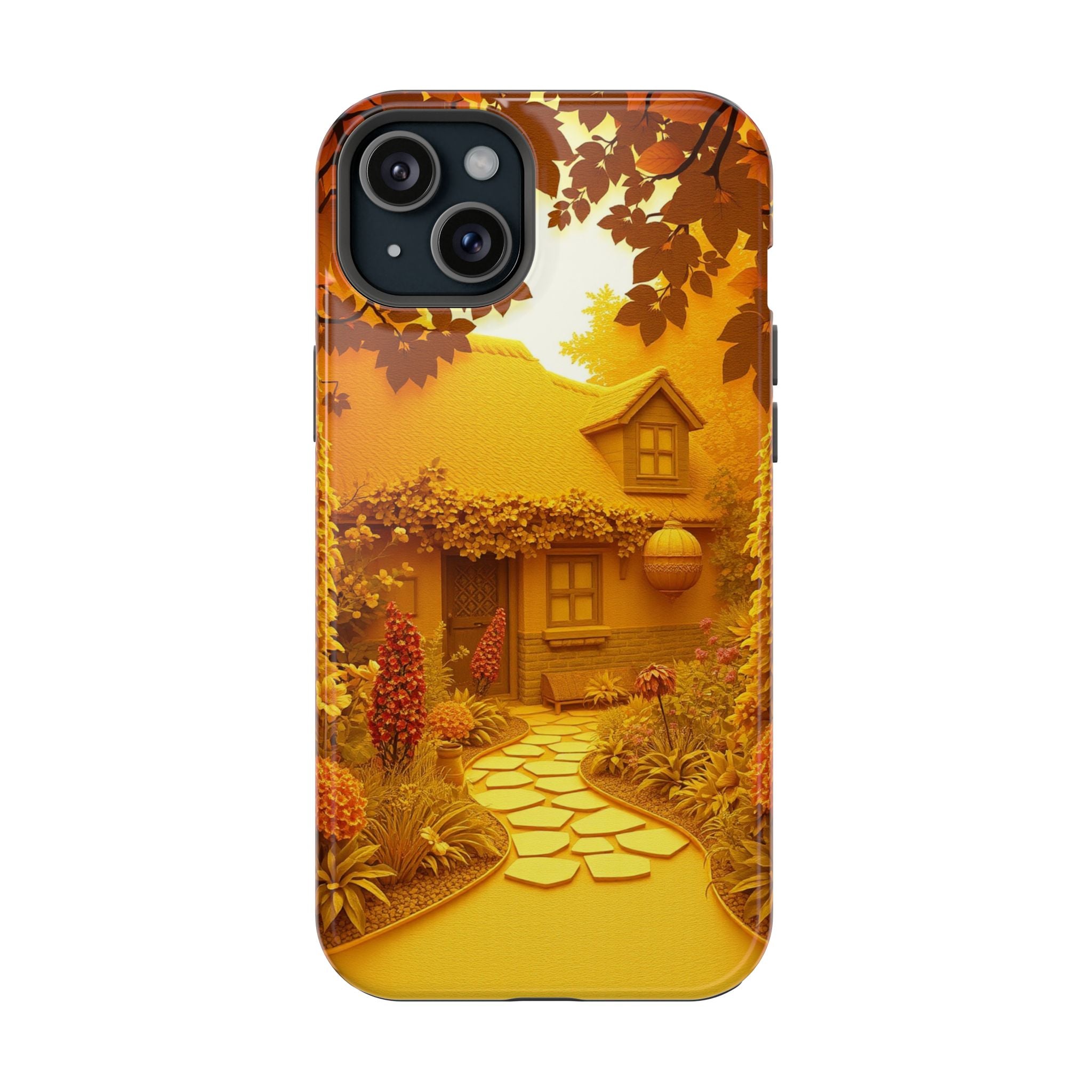 iPhone Vibrant Cottage Garden Design Slim Everyday Designer Case · iPhone Case