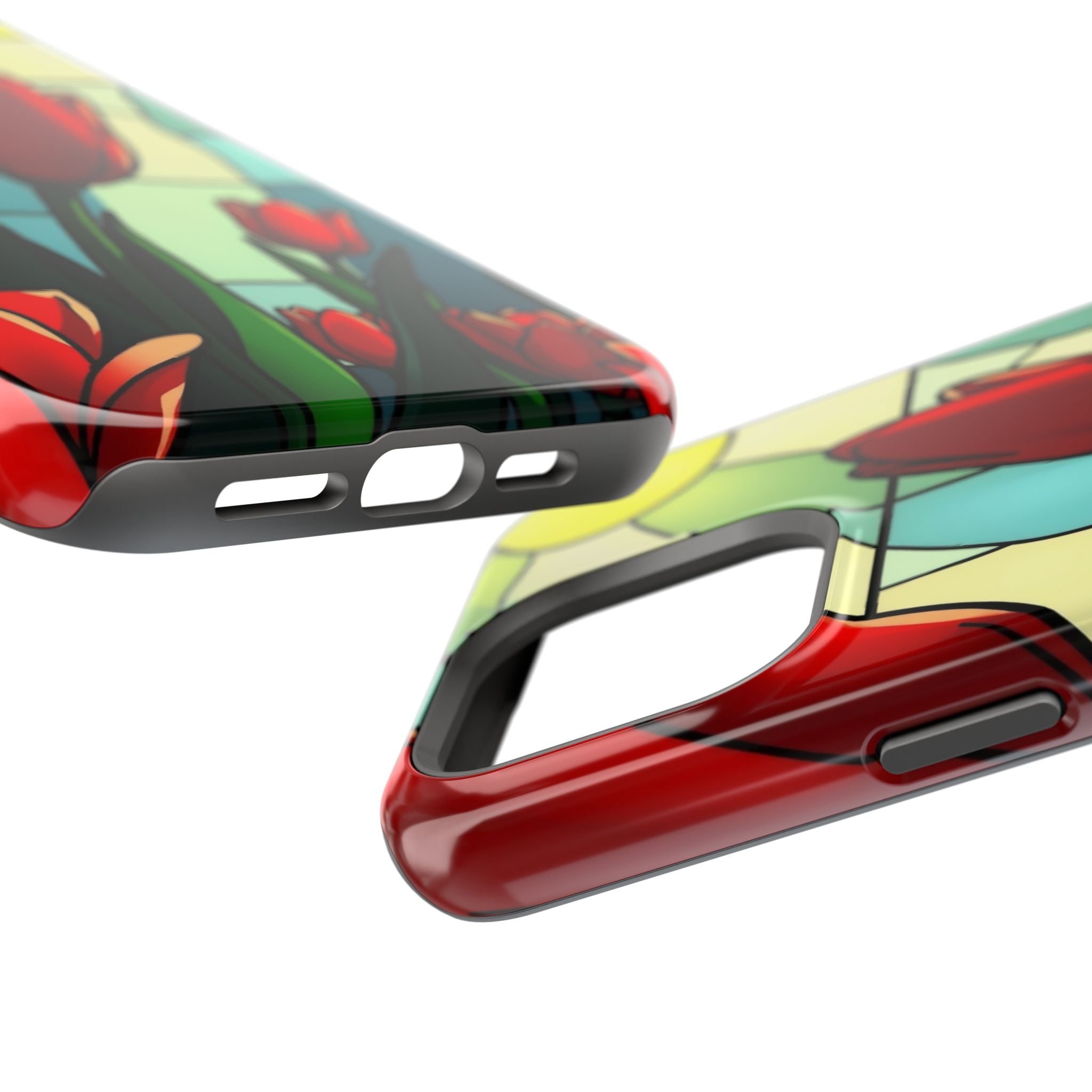 iPhone Tulip Row Stained Glass Slim Everyday Designer Case · iPhone Case