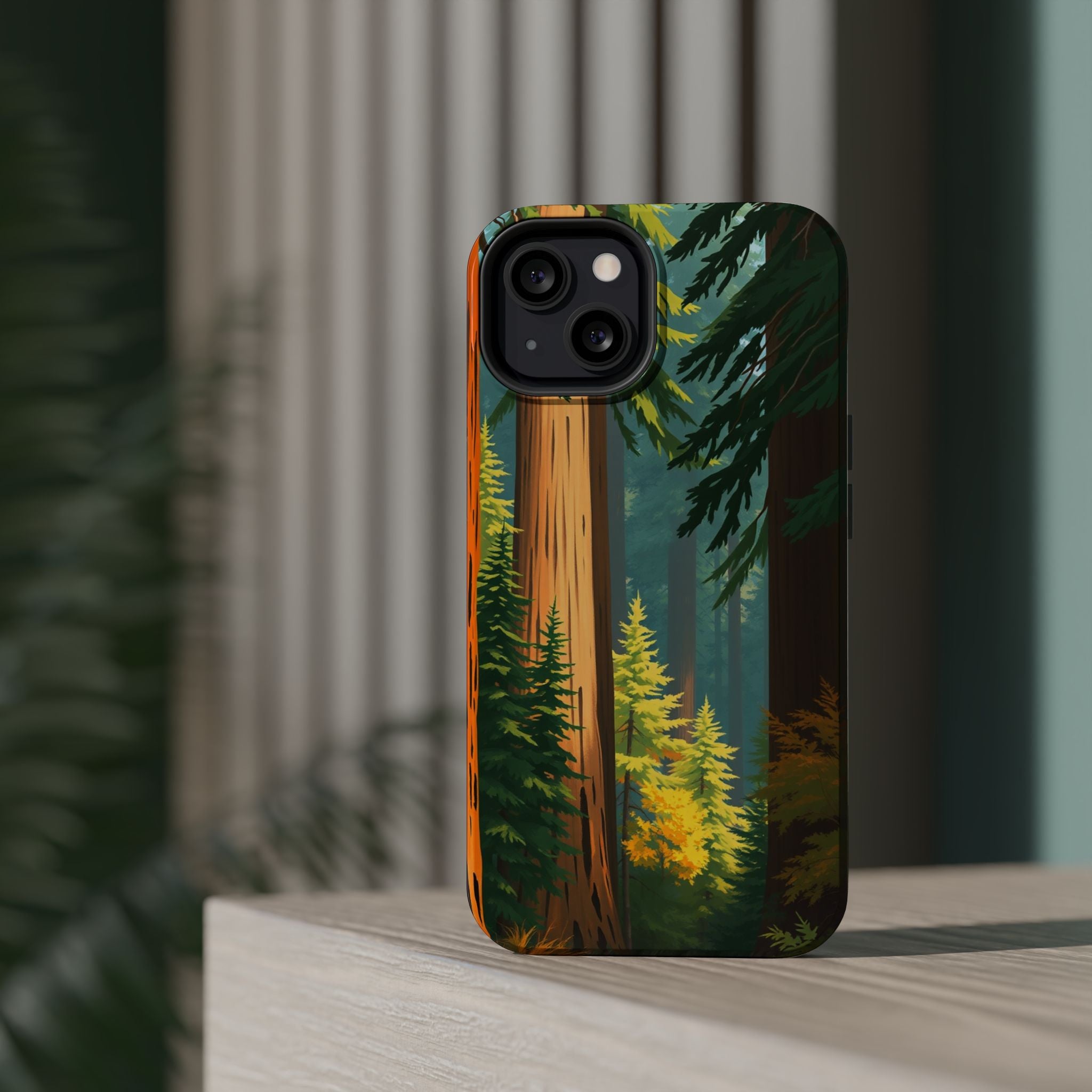 iPhone Redwood Forest Oil Painting Impressionist Clean iPhone Minimal · iPhone C
