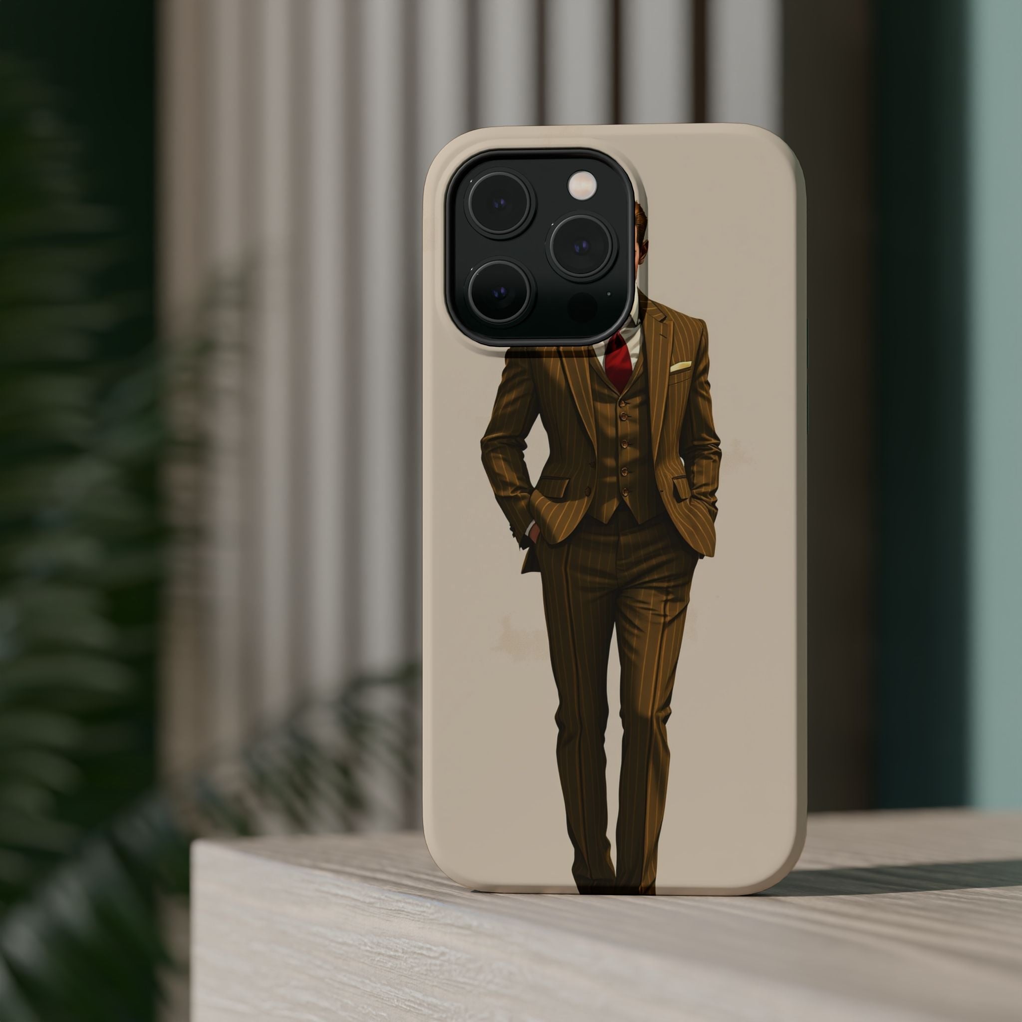 iPhone Pinstripe Suit Grunge Distressed Slim Everyday Designer Case · iPhone Cas