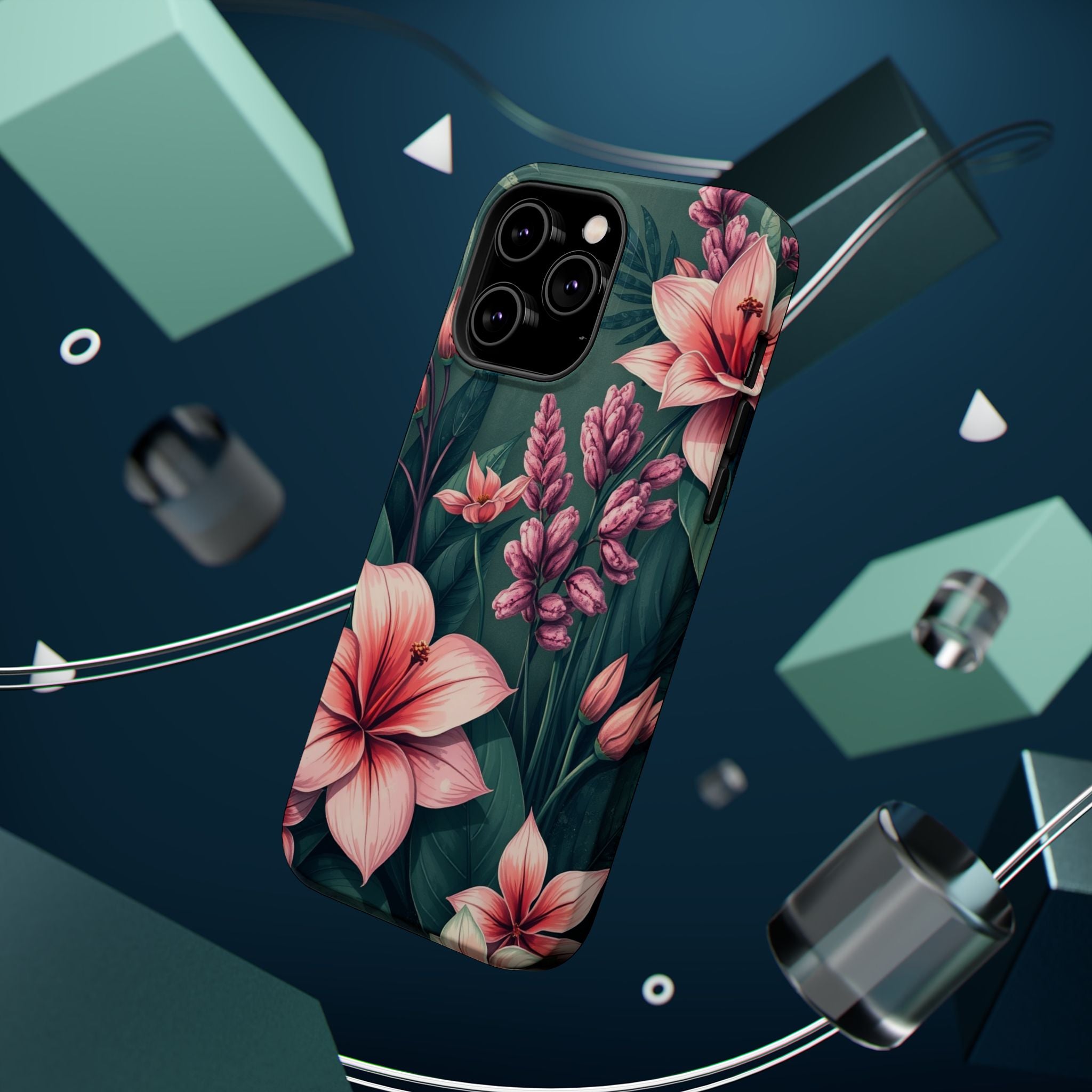 iPhone Mint And Blush Jungle Floral Slim Everyday Designer Case · iPhone Case