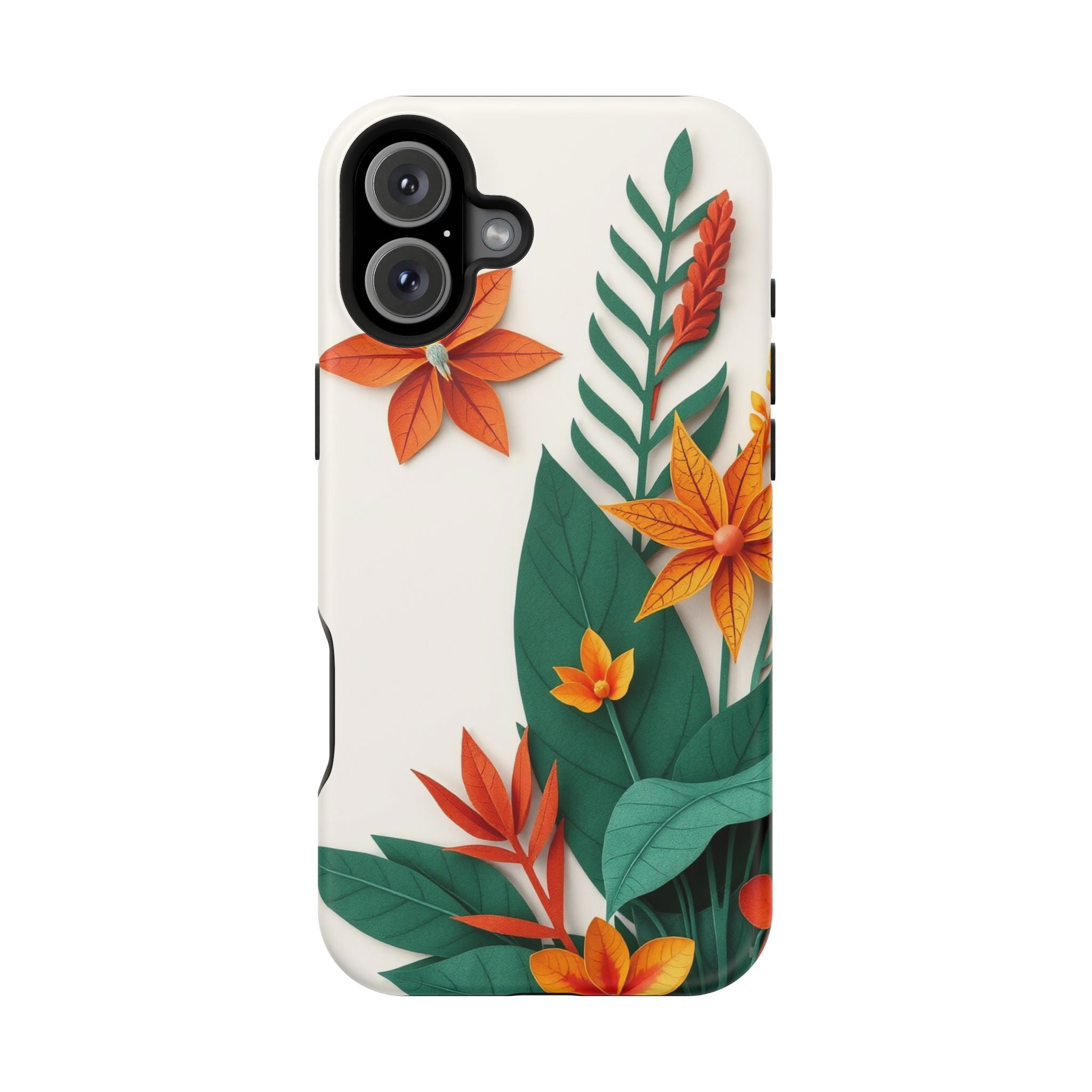 iPhone Jungle Floral Paper Cut Art Bold Modern Everyday Snap Case · iPhone Case