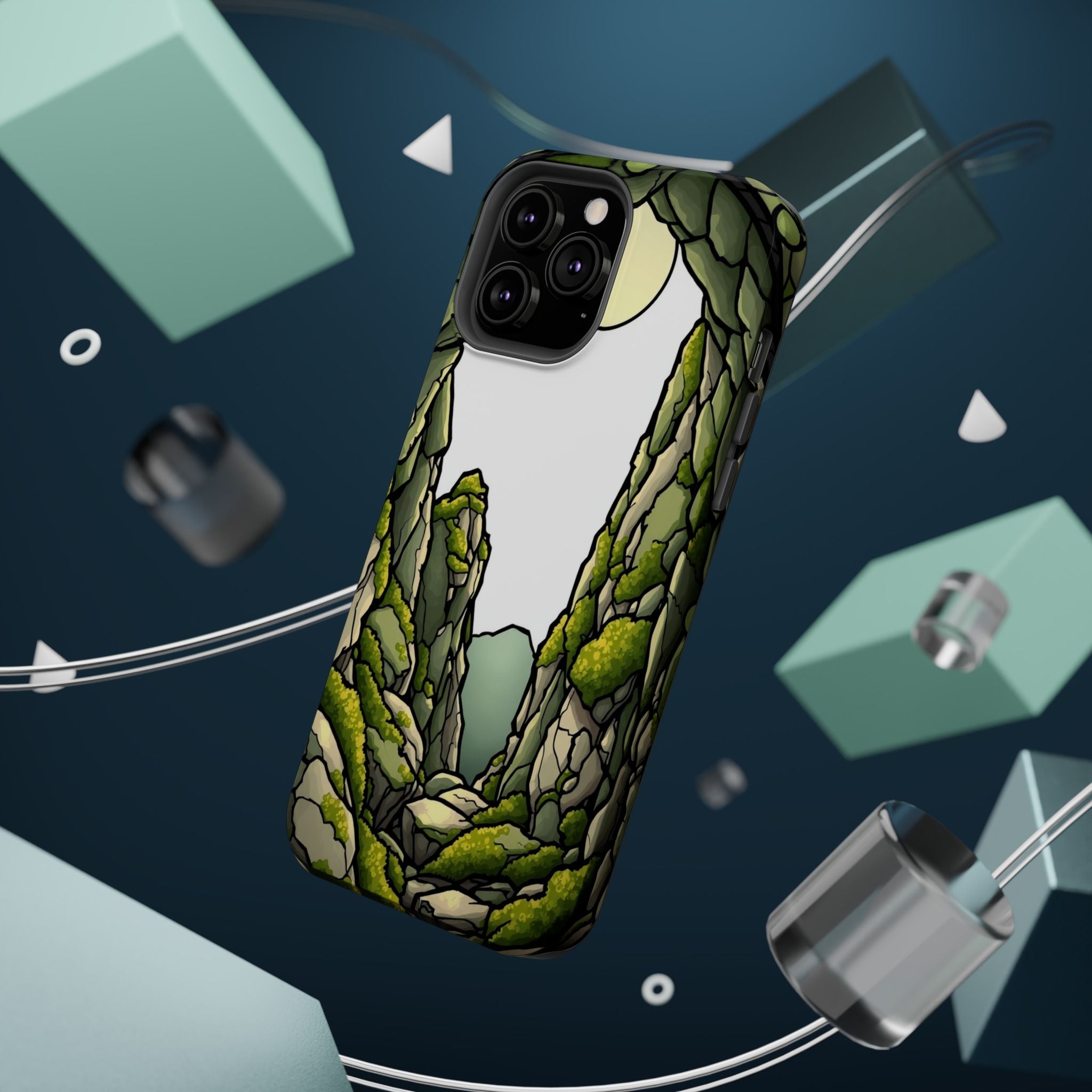 iPhone Sage And Ivory Moss Covered Rocks Slim Everyday iPhone Designer · iPhone
