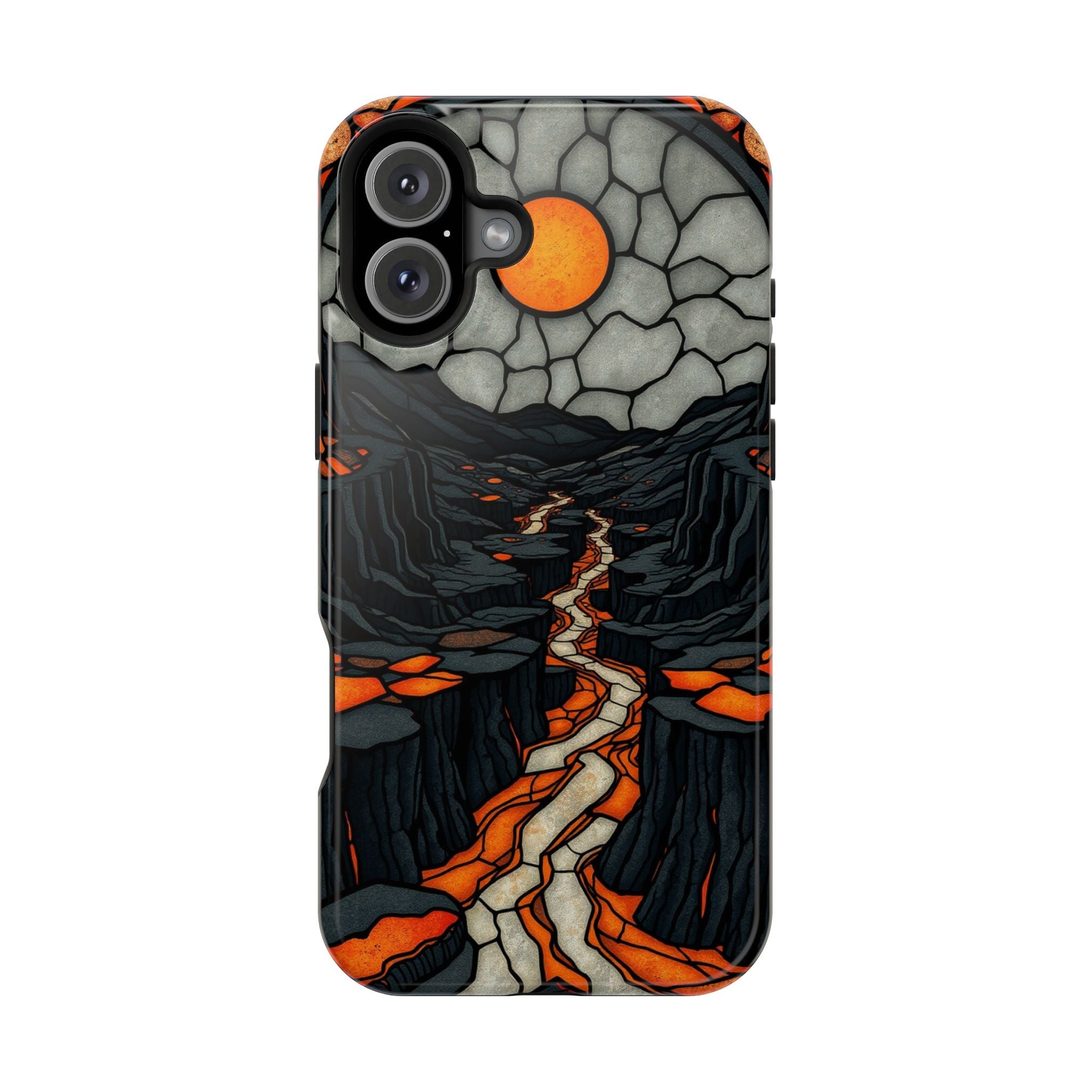 iPhone Charcoal And Copper Lava Field Slim Everyday Designer Case · iPhone Case