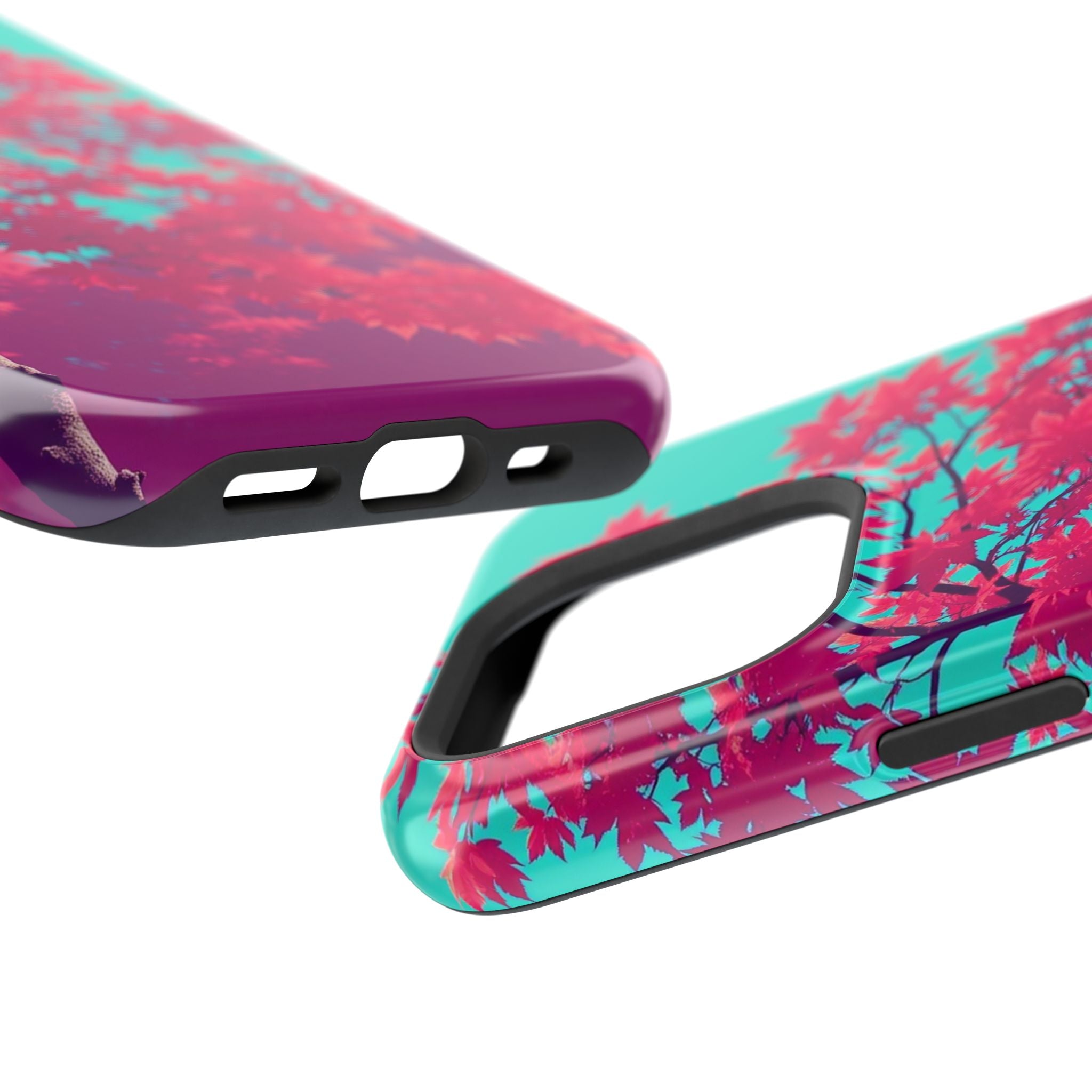 iPhone Cyan And Magenta Autumn Maple Slim Everyday iPhone 16 Designer · iPhone C