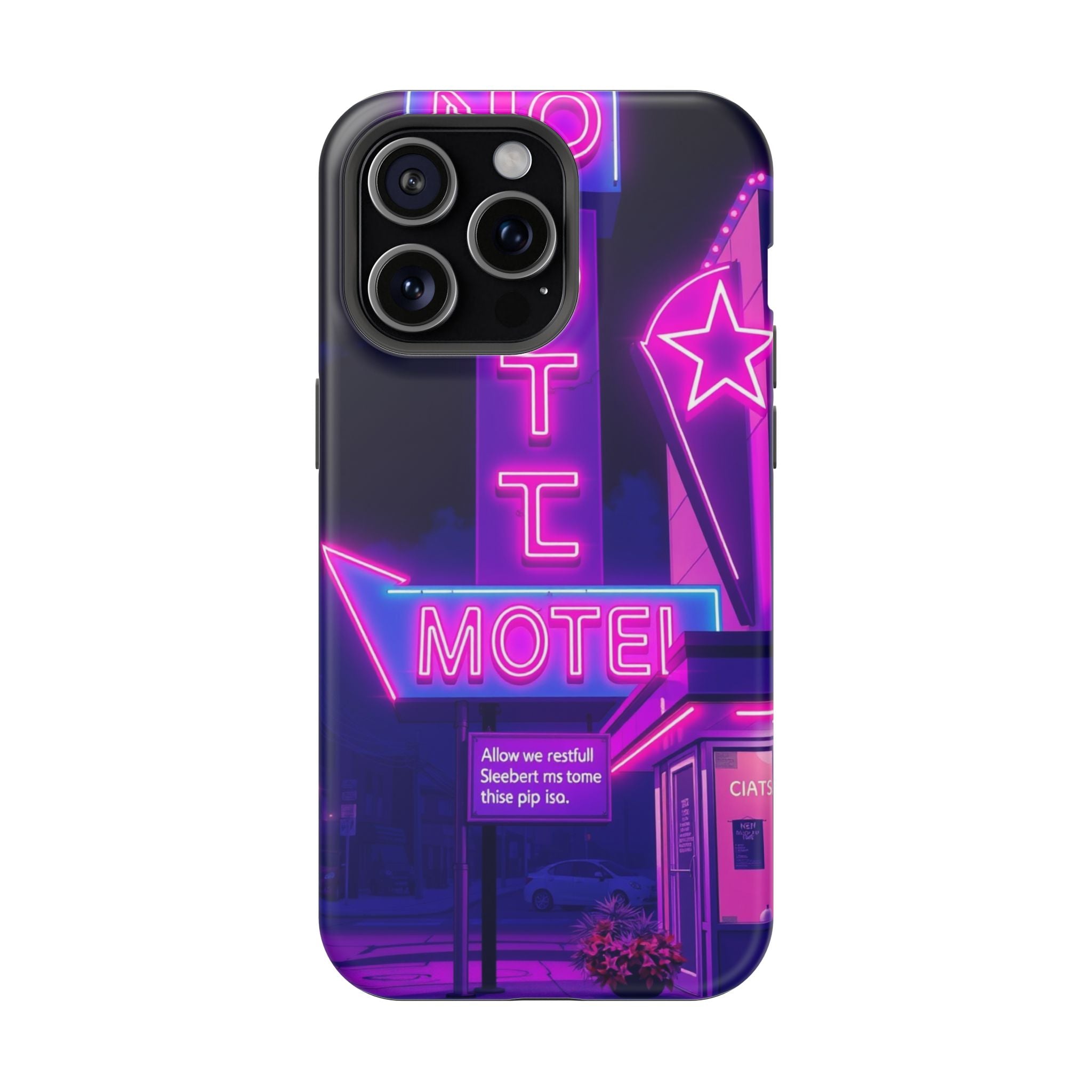 iPhone Neon Sign Motel Enchanted Art Slim Everyday Designer Case · iPhone Case