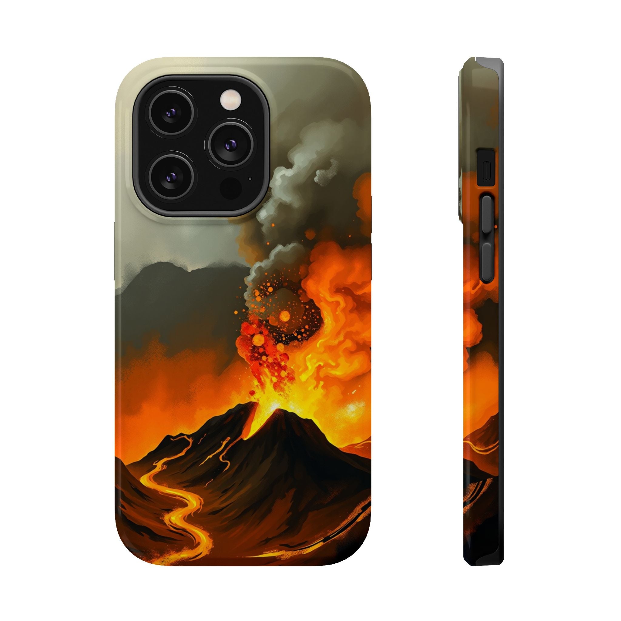 iPhone Volcanic Eruption Oil Painting Impressionist Slim Snap Case · iPhone Case