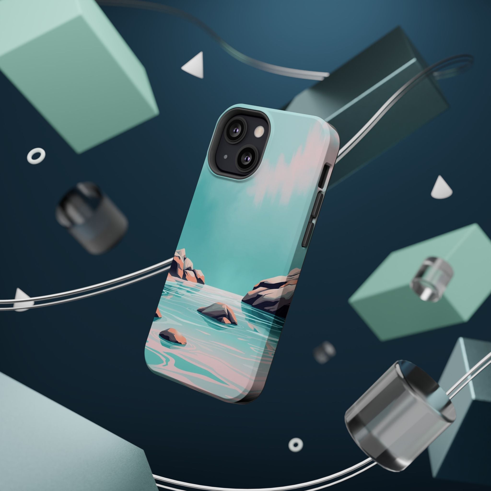 iPhone Vibrant Tidal Pool Design Bold Modern Everyday Snap Case · iPhone Case