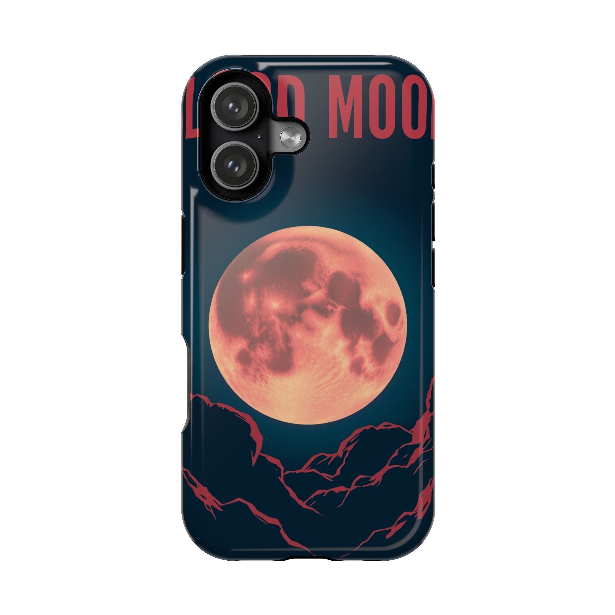 iPhone Blood Moon Rise Vintage Retro Poster Slim Everyday Designer Case · iPhone