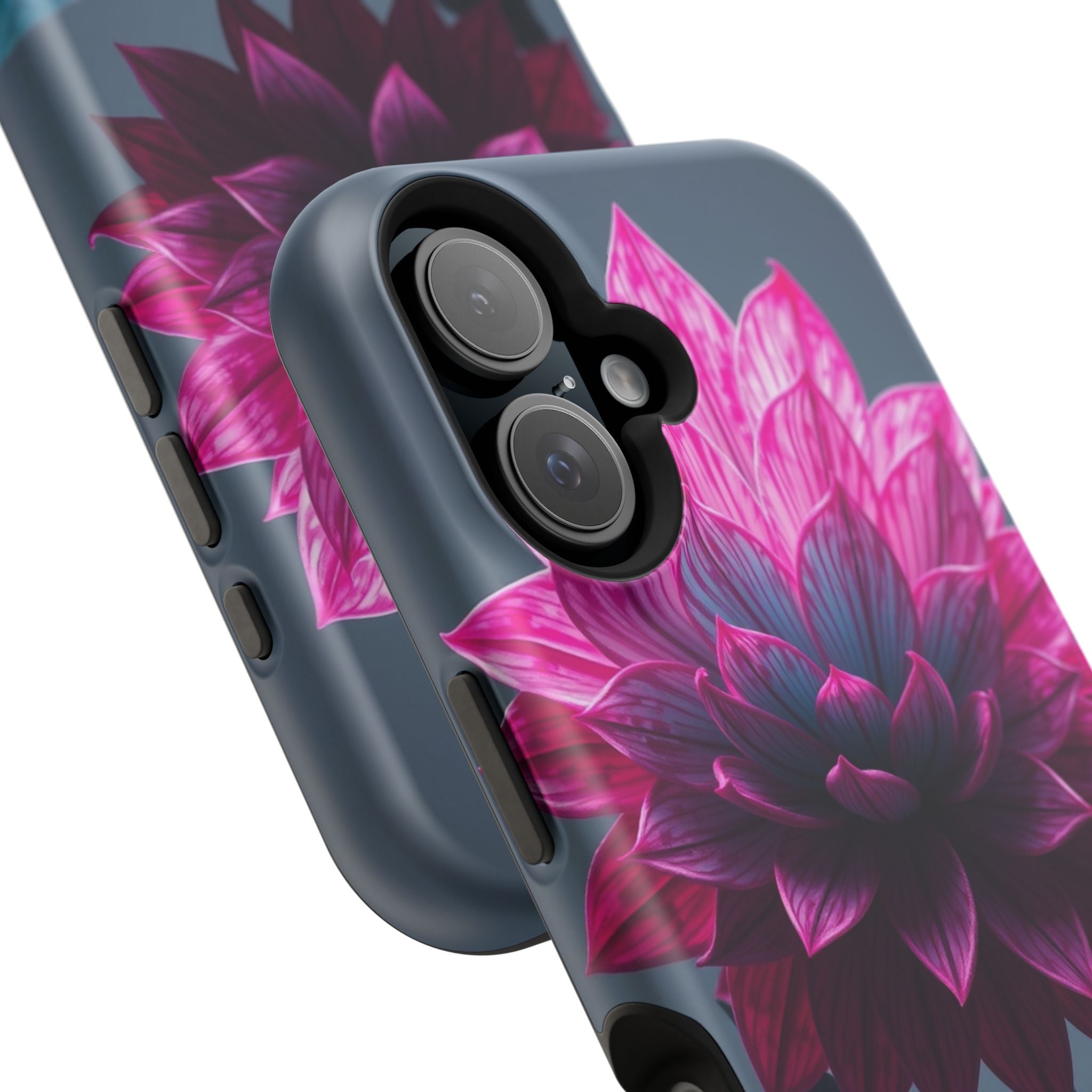 iPhone Cyan And Magenta Floral Dark Academia Slim iPhone Everyday · iPhone Case