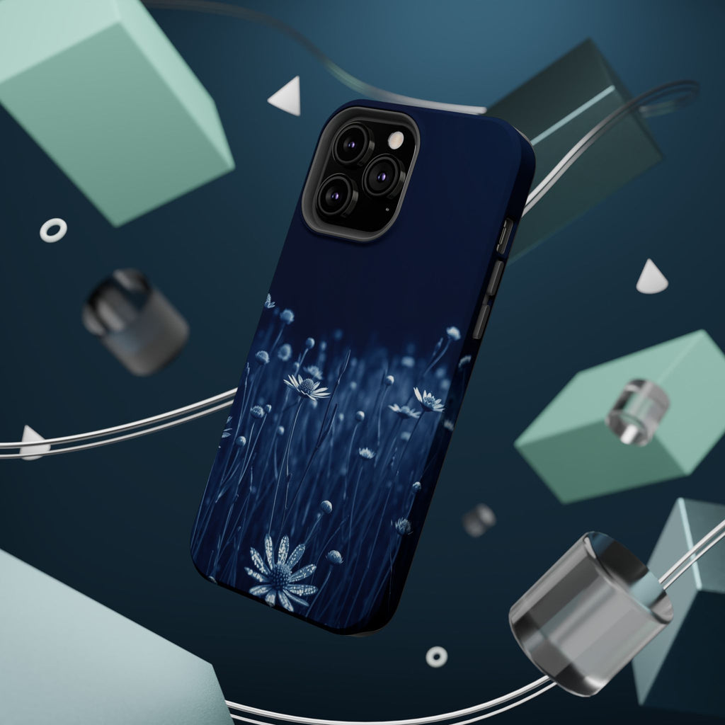 iPhone Midnight Blue And Silver Wildflower Field Clean iPhone Minimal · iPhone C