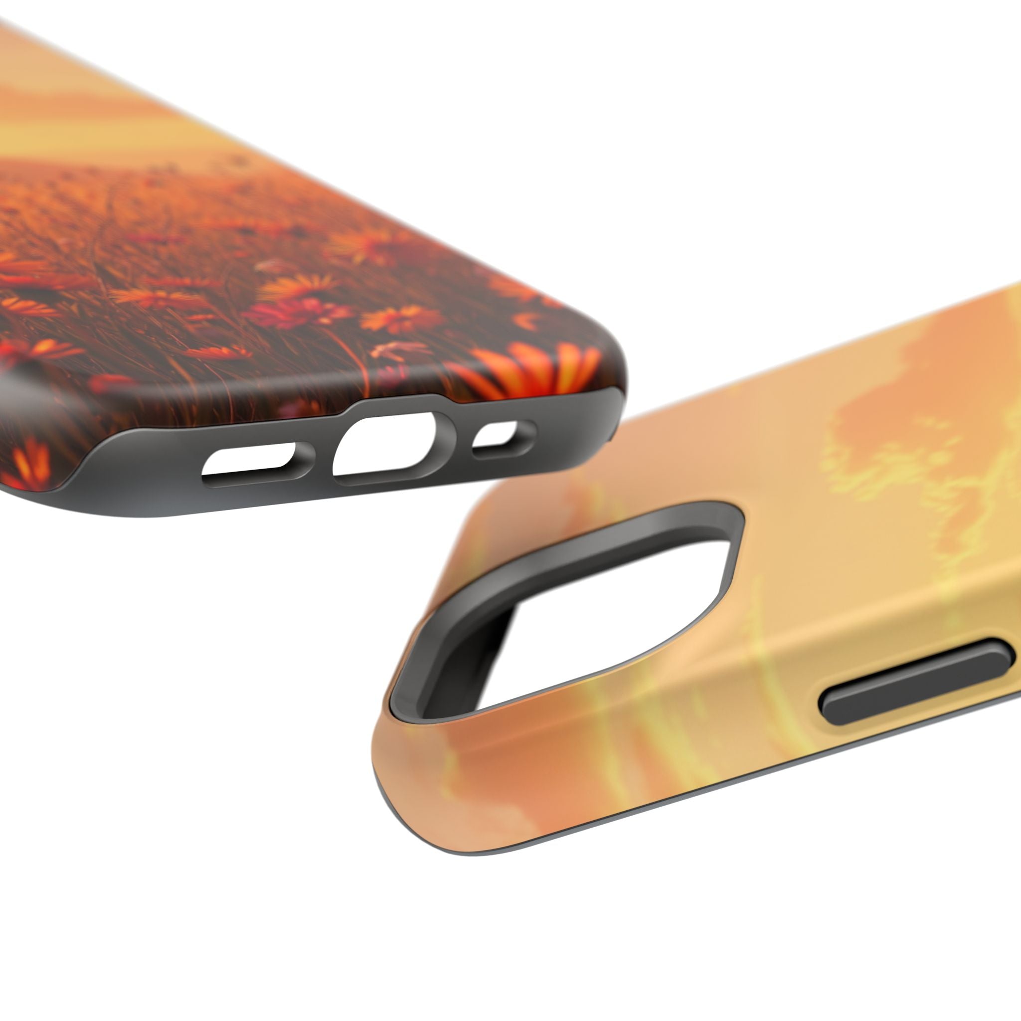 iPhone Sunset Amber And Peach Wildflower Field Soft iPhone Finish · iPhone Case
