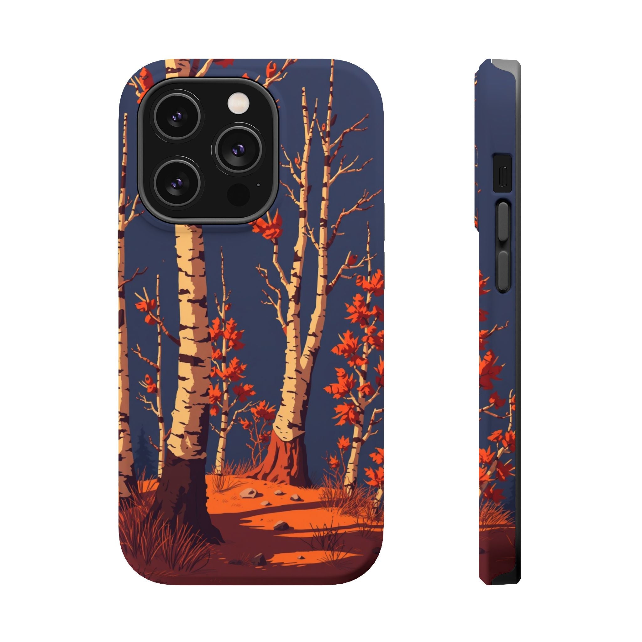 iPhone Birch Grove Pixel Art -Bit Bold Modern Everyday Snap Case · iPhone Case