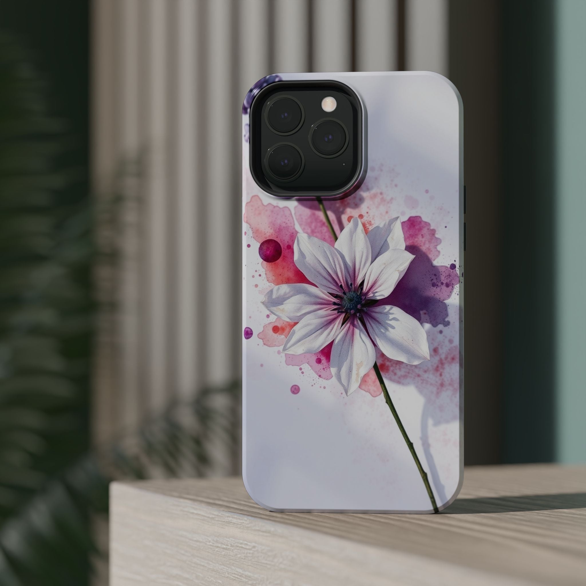 iPhone Floral Watercolor Splash Bold Art Slim Everyday iPhone 15 · iPhone Case