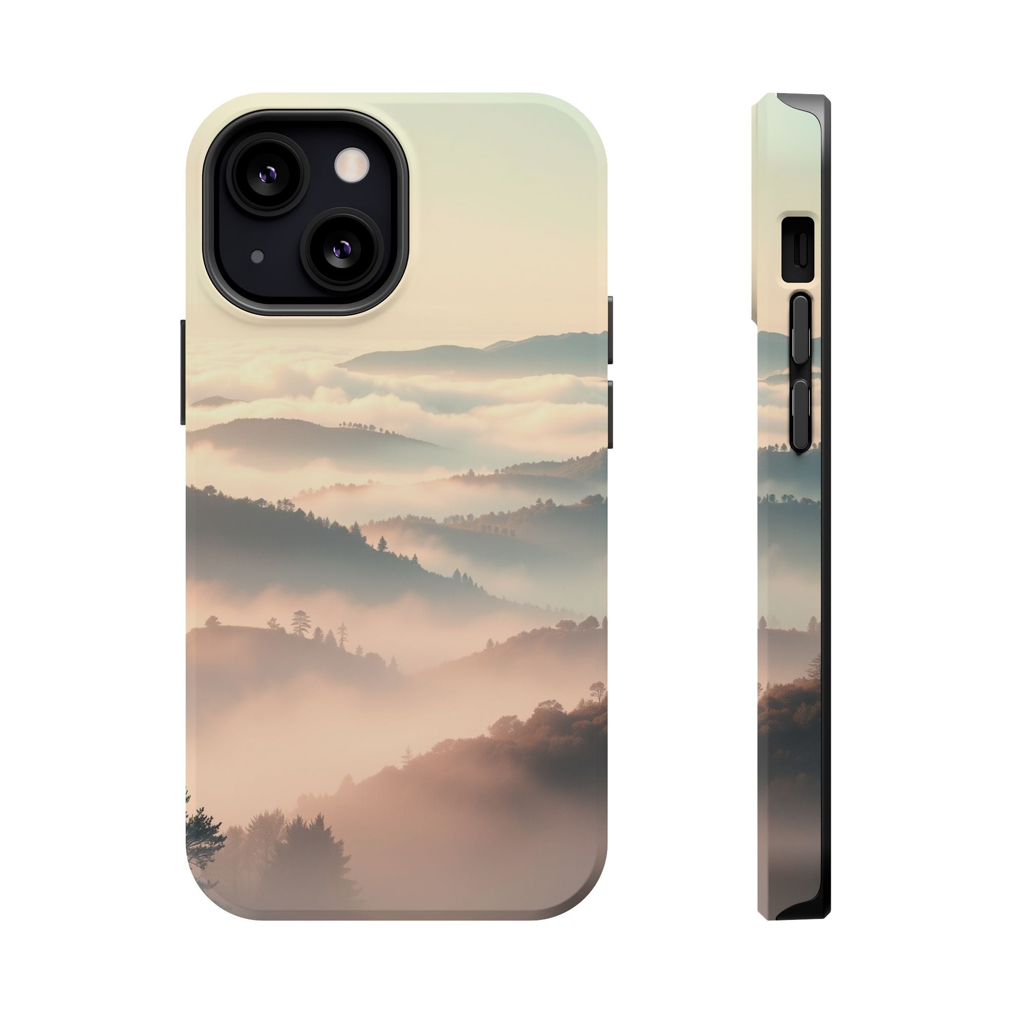 iPhone Mint And Blush Fog Rolling Over Hills Slim iPhone Everyday · iPhone Case