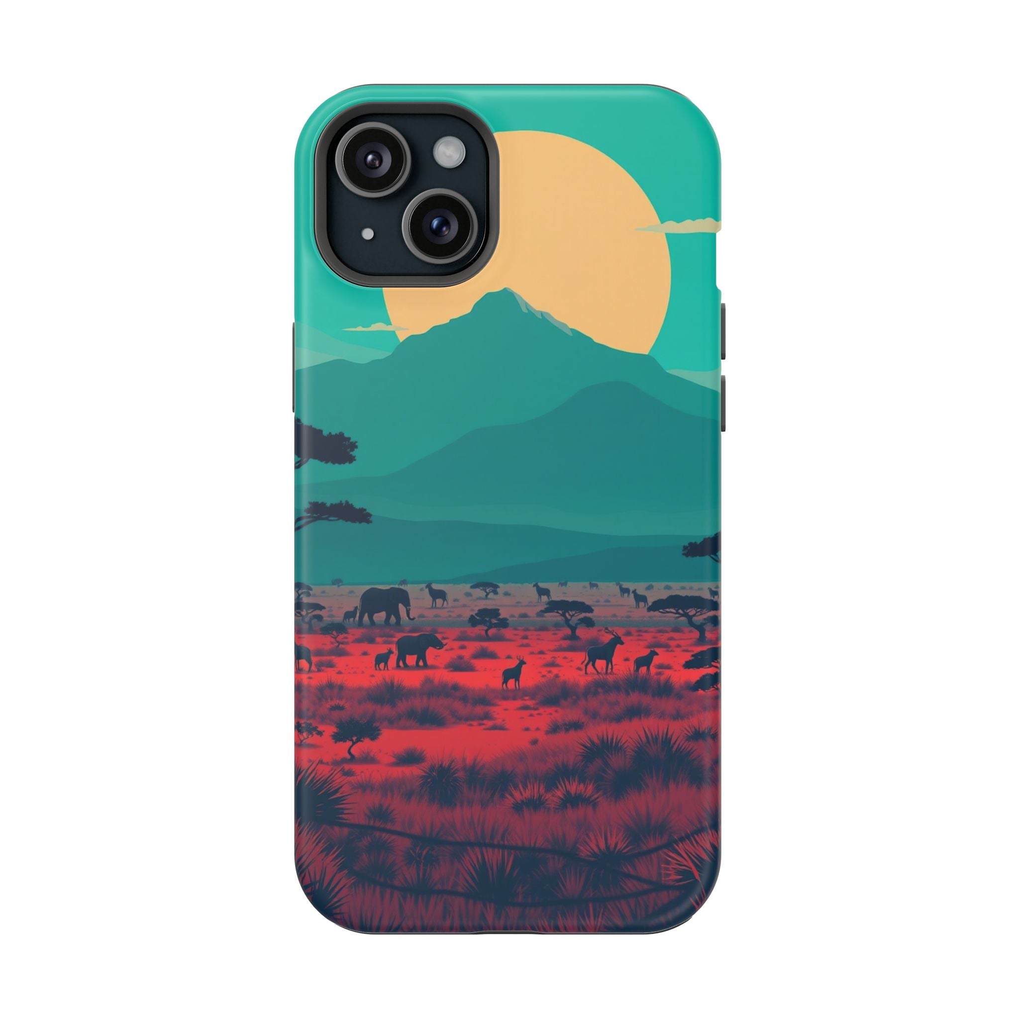 iPhone Savanna Horizon Vintage Retro Poster Slim iPhone Everyday · iPhone Case