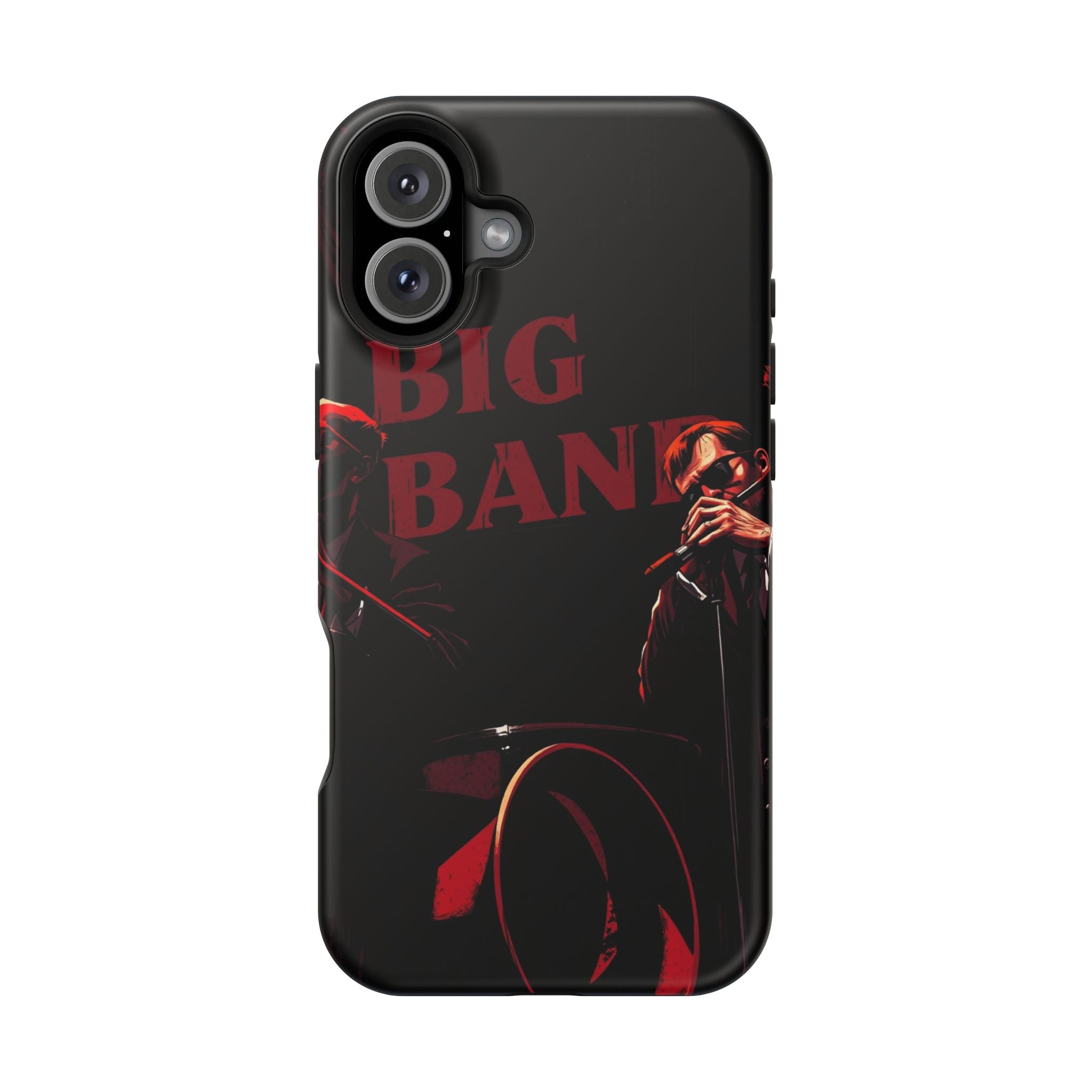 iPhone Black And Crimson Big Band Era Slim Everyday Designer Case · iPhone Case