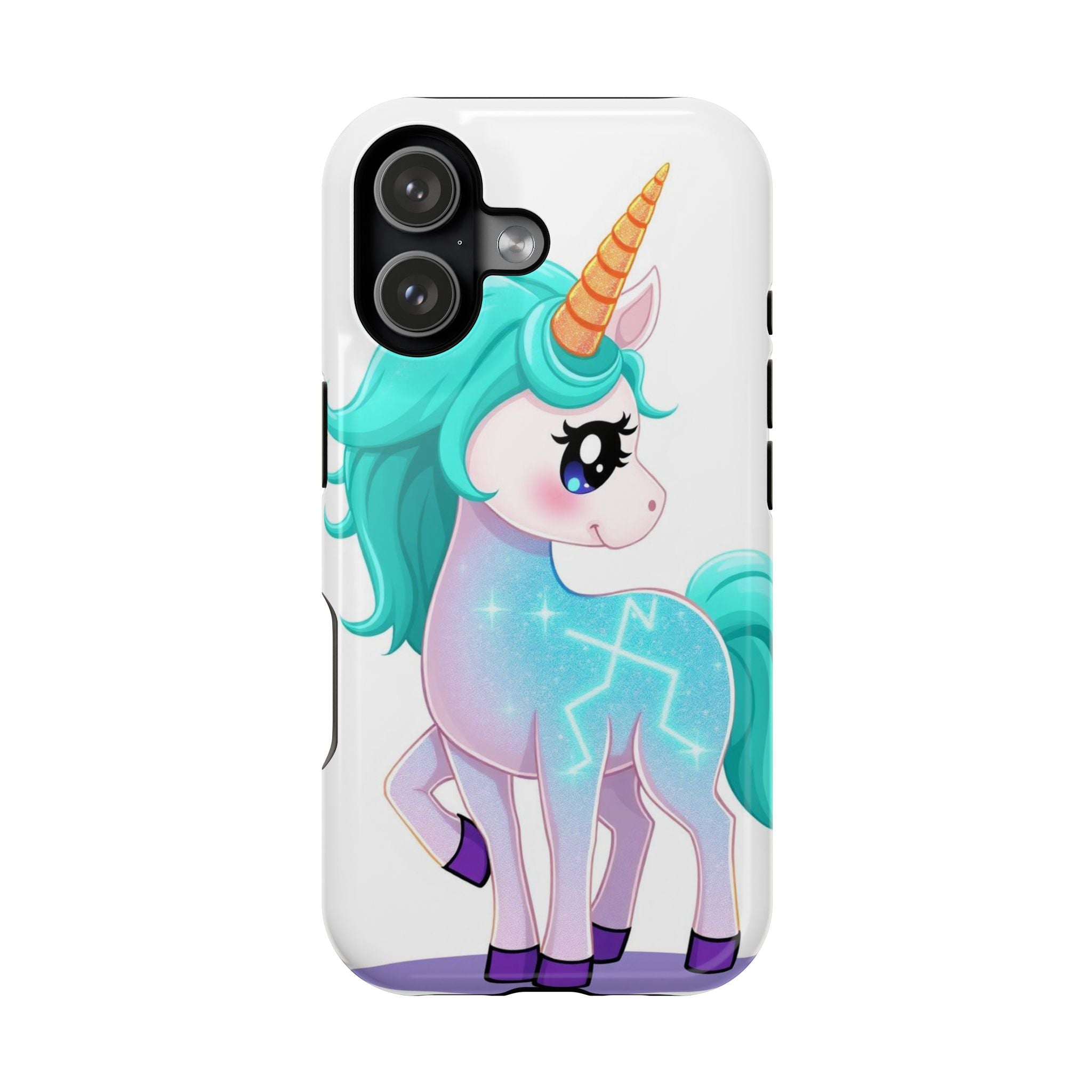 iPhone Turquoise Sparkle Unicorn Kids Fun iPhone Phone Case Gift · iPhone Case