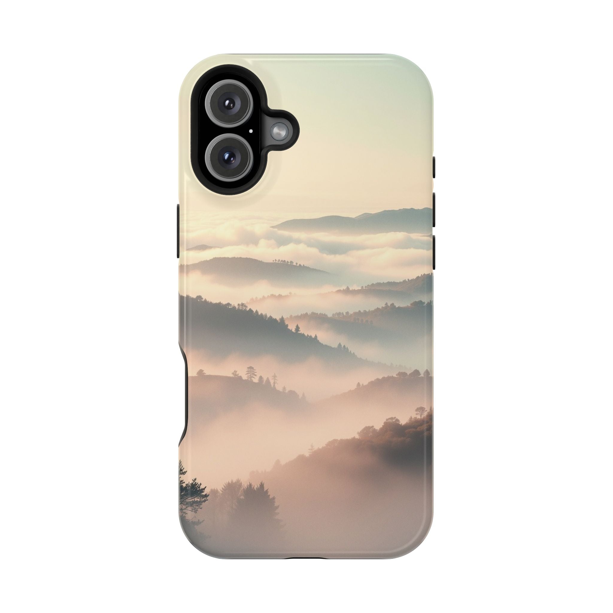 iPhone Mint And Blush Fog Rolling Over Hills Slim iPhone Everyday · iPhone Case