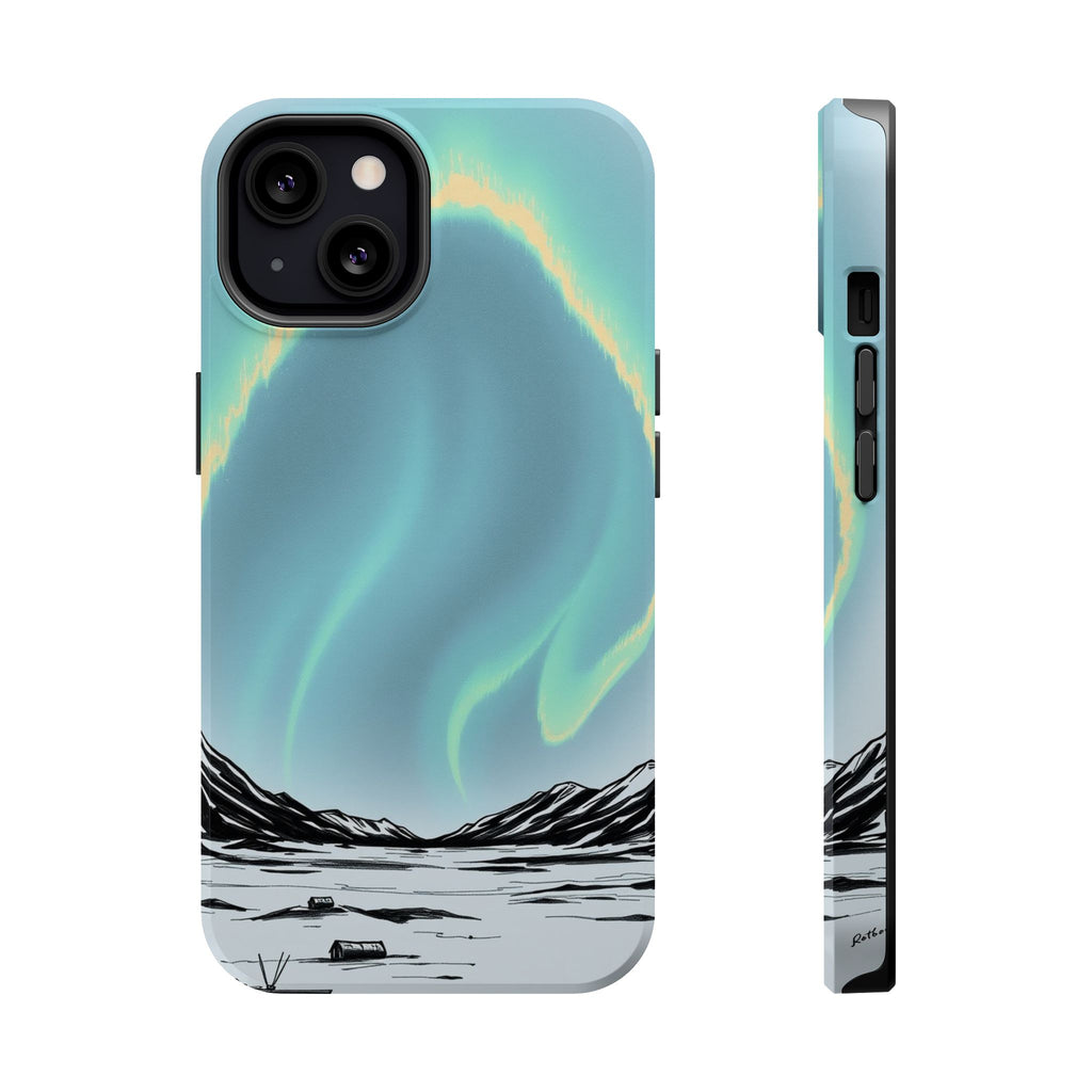 iPhone Charcoal And Copper Northern Lights Slim iPhone Everyday · iPhone Case