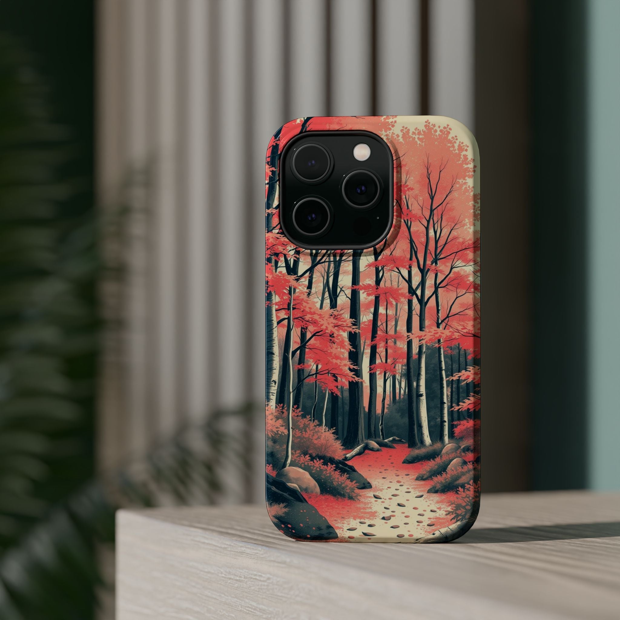 iPhone Autumn Forest Floor Risograph Print Slim iPhone Everyday · iPhone Case