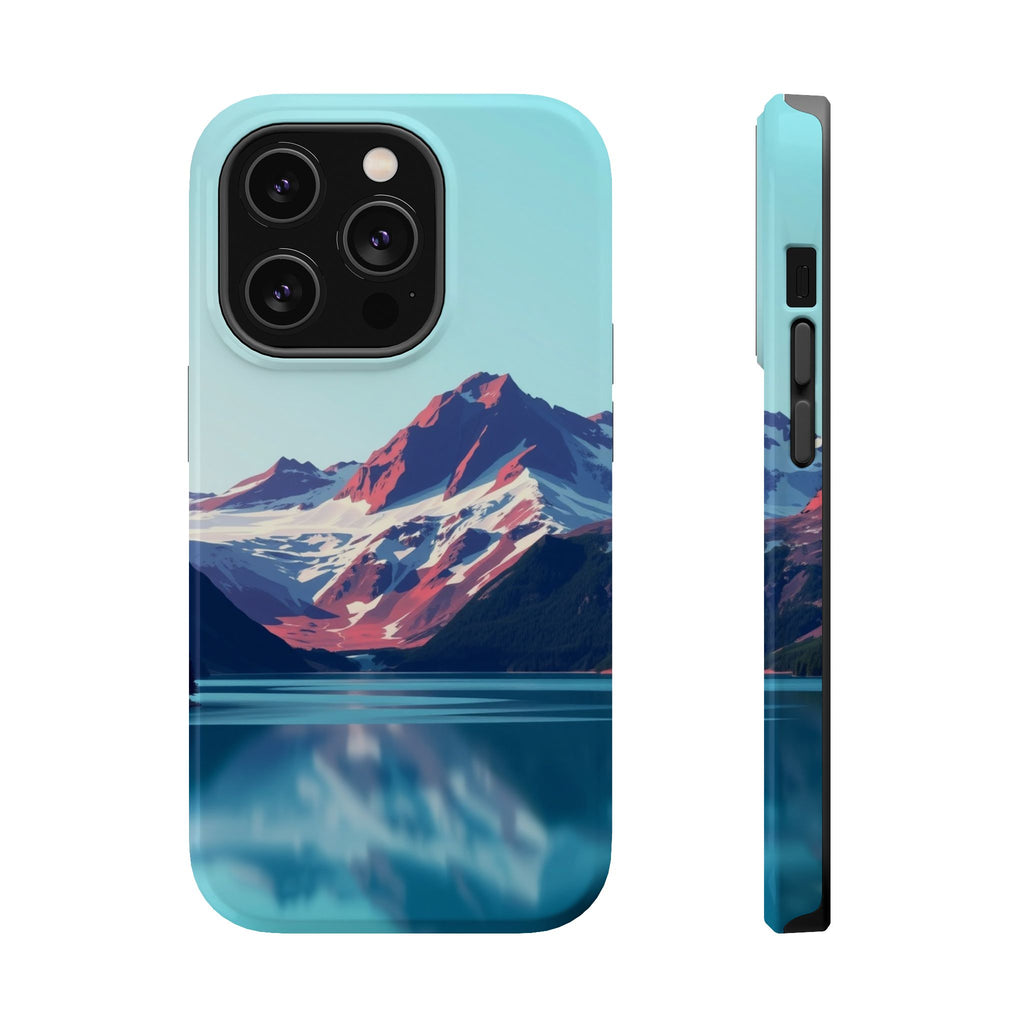 iPhone Cyan And Magenta Glacier Lake Slim Everyday Designer Case · iPhone Case