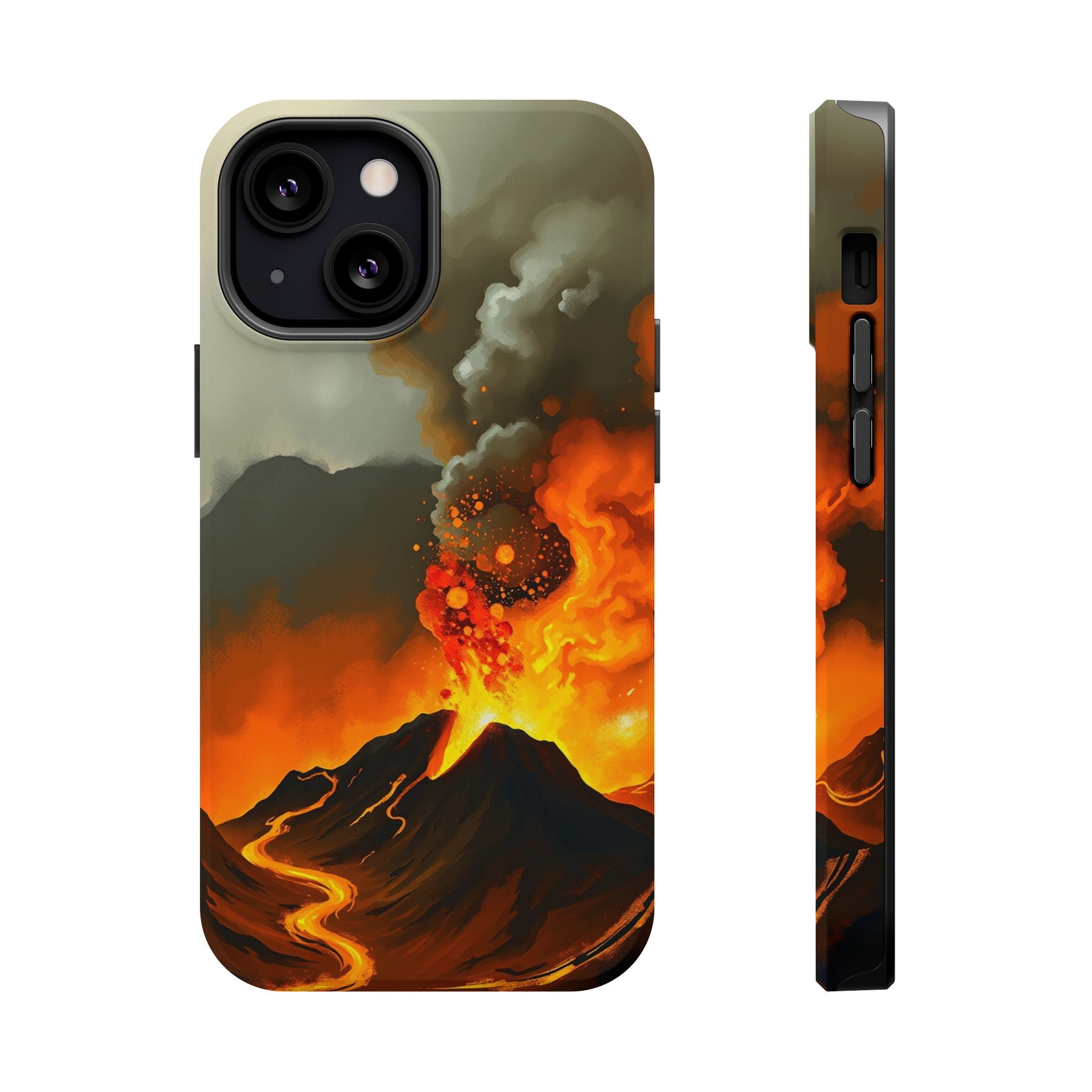 iPhone Volcanic Eruption Oil Painting Impressionist Slim Snap Case · iPhone Case