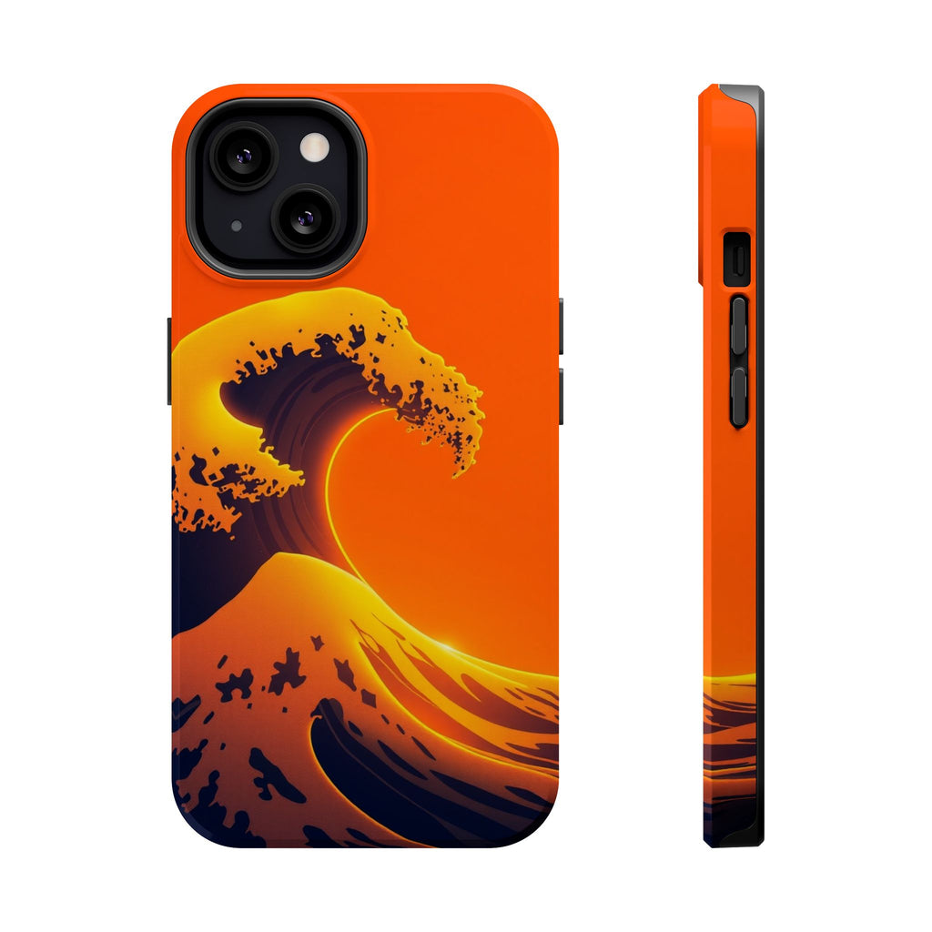 iPhone Mustard And Rust Holographic Wave Slim Everyday iPhone Designer · iPhone