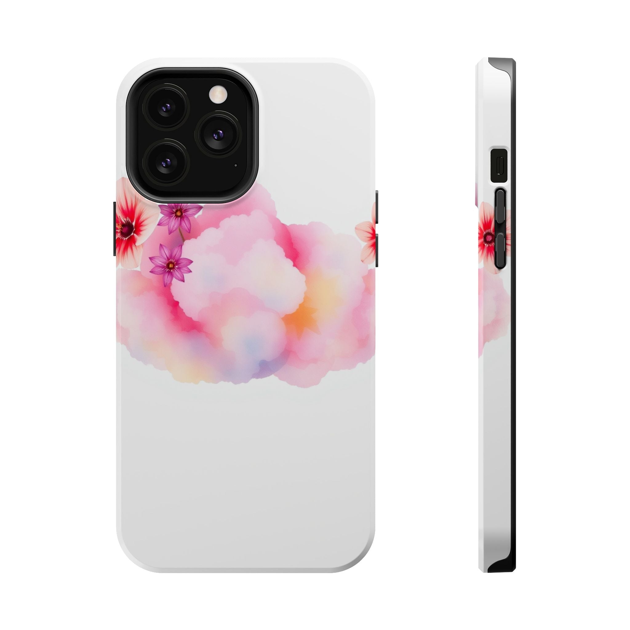 iPhone Pastel Floral Cloud Vibrant Watercolor Carry Case Slim Snap Case · iPhone