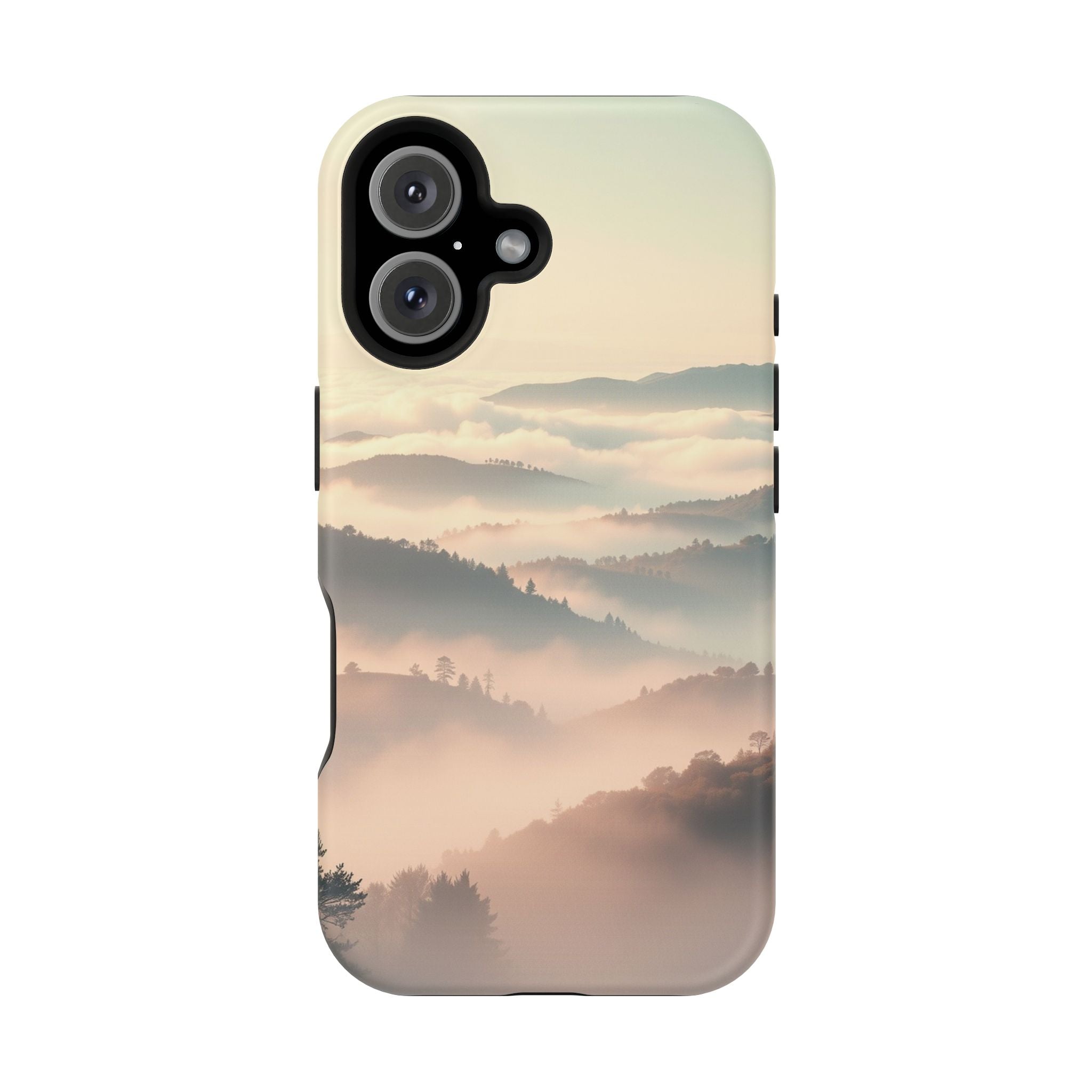 iPhone Mint And Blush Fog Rolling Over Hills Slim iPhone Everyday · iPhone Case