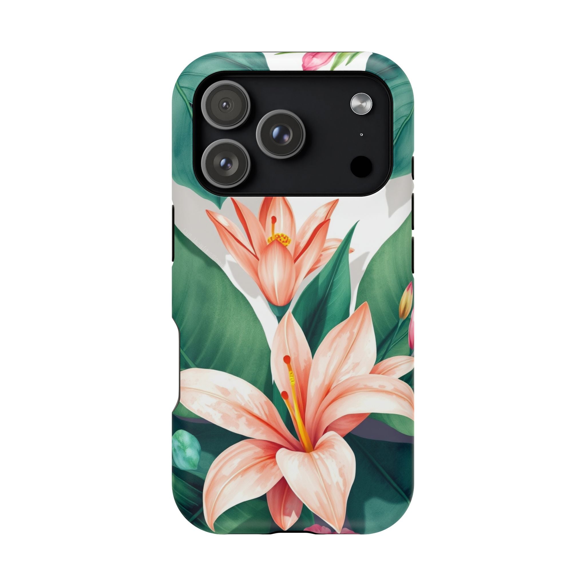 iPhone Tropical Bloom Sage And Ivory Slim Snap Case Gal · iPhone Case