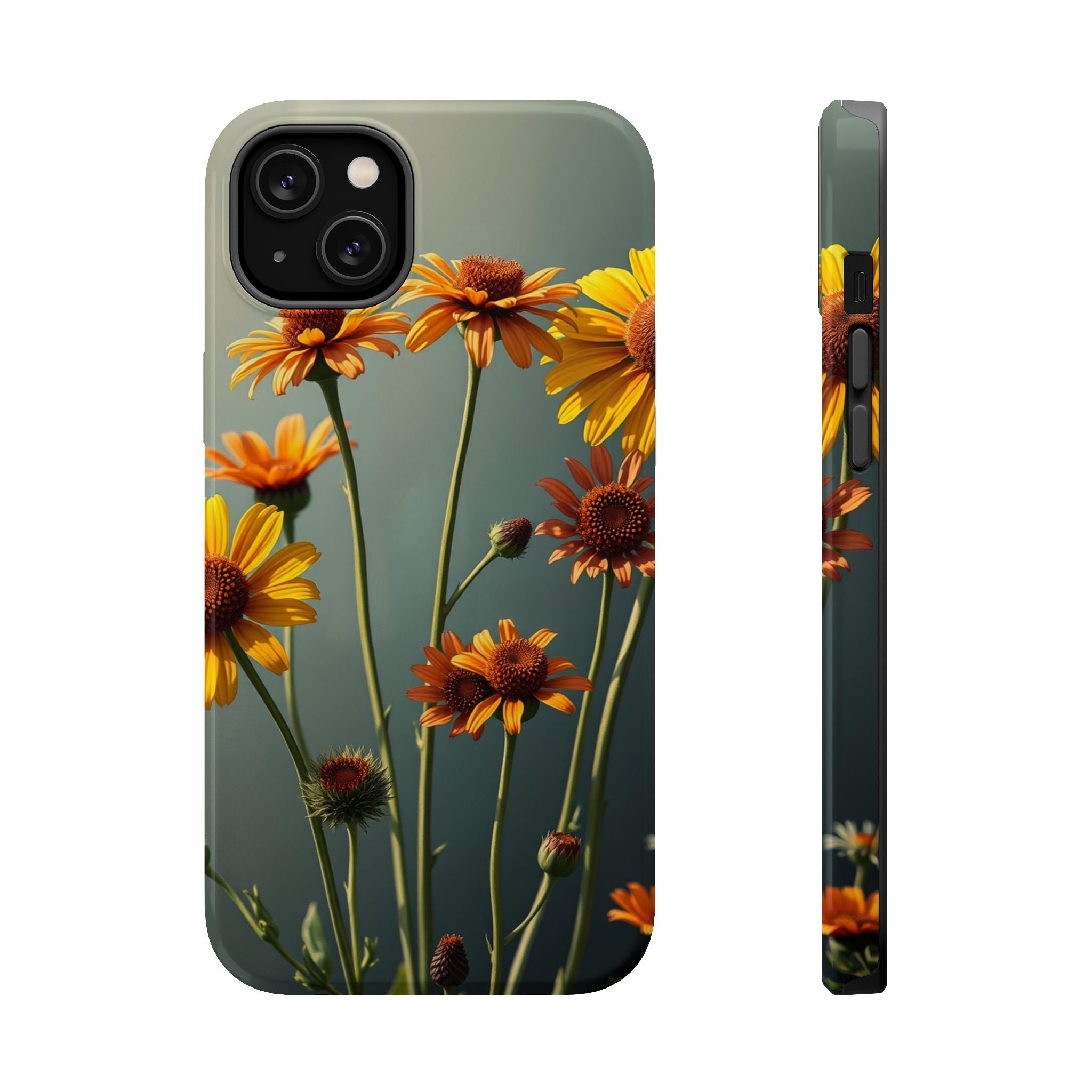 iPhone Mustard And Rust Wildflower Bunch Slim Everyday iPhone Designer · iPhone