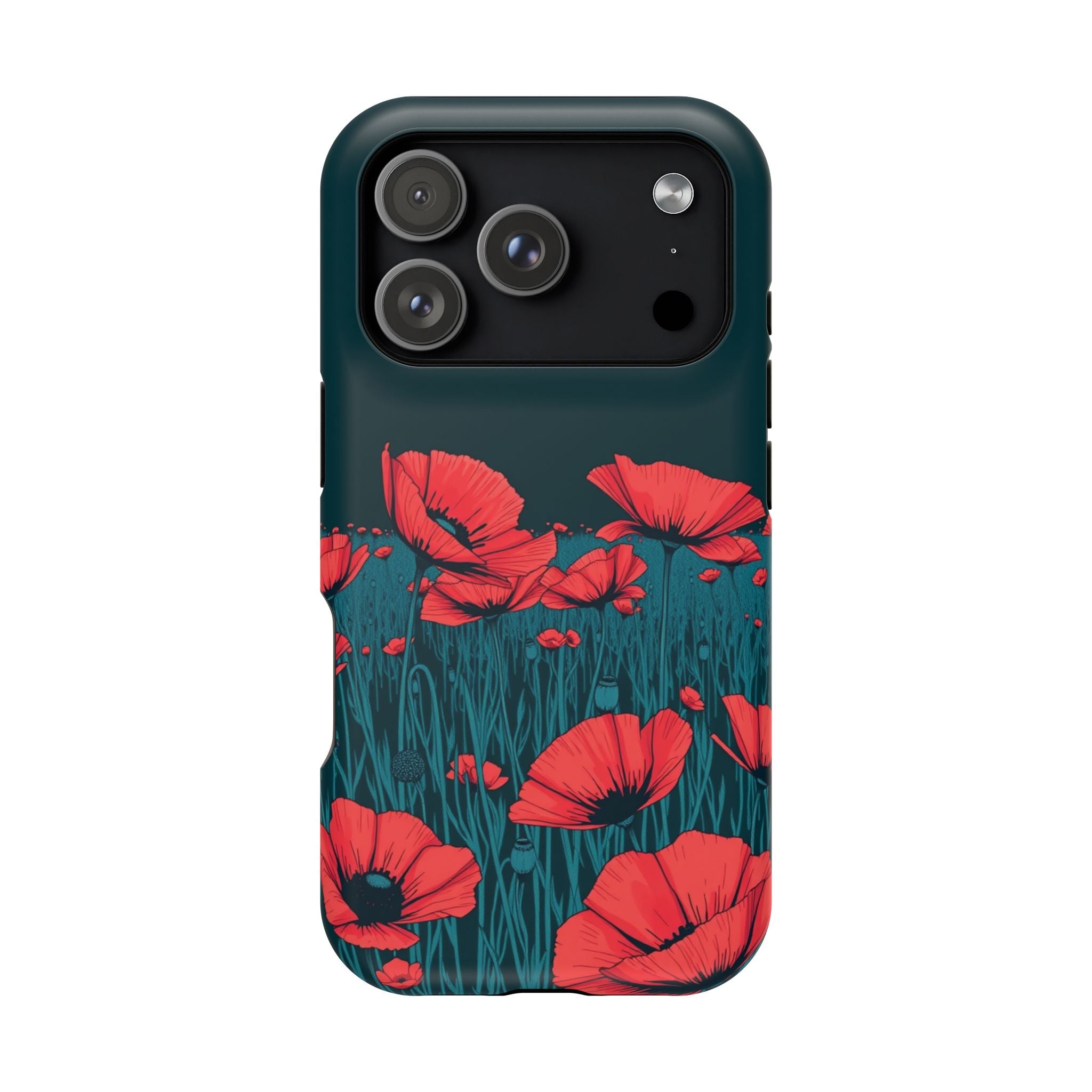 iPhone Poppy Field Dark Gothic Ink Clean Minimal Snap Cas Slim Snap Case · iPhon