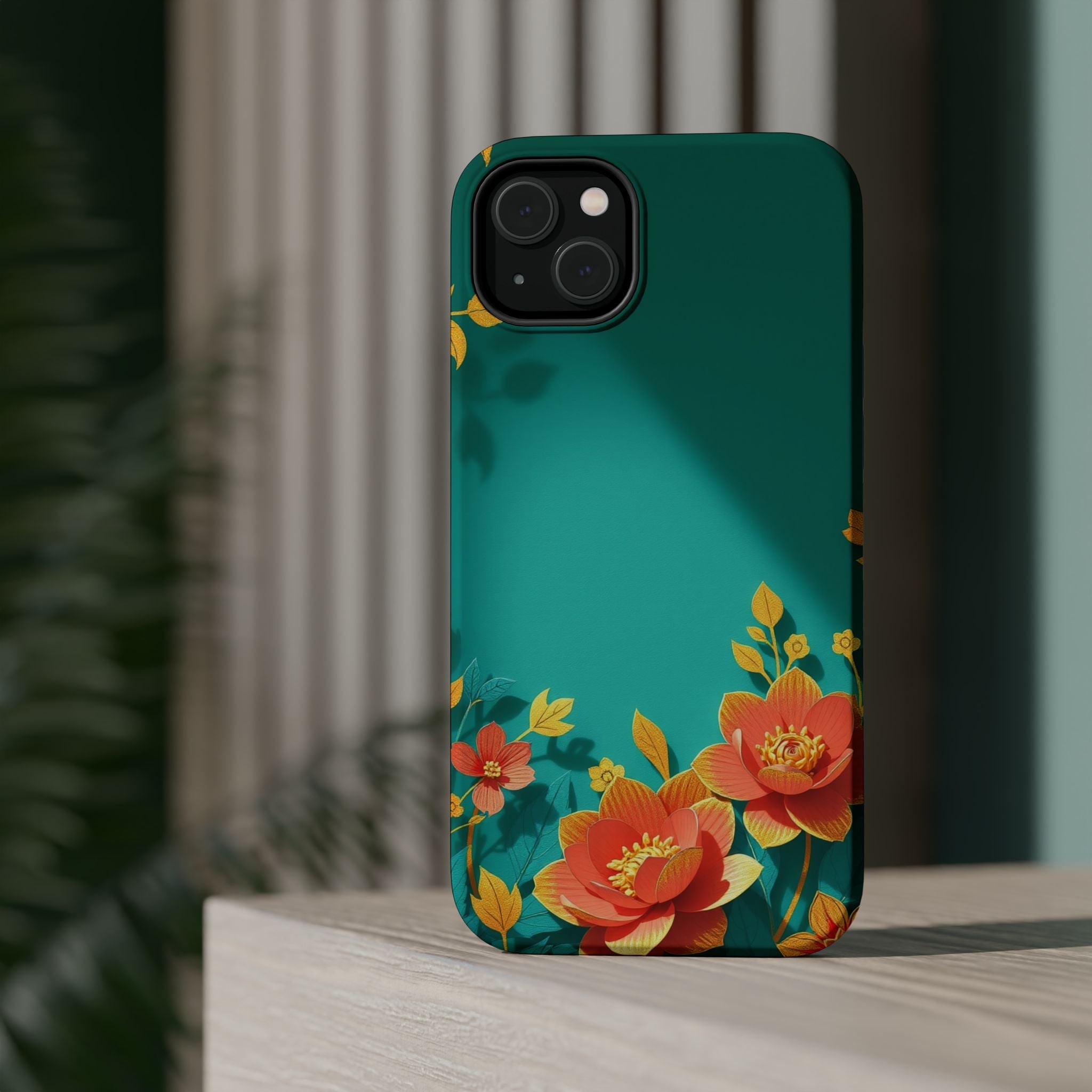 iPhone Floral Gold Foil Paper Cut Art Slim Everyday Designer Case · iPhone Case