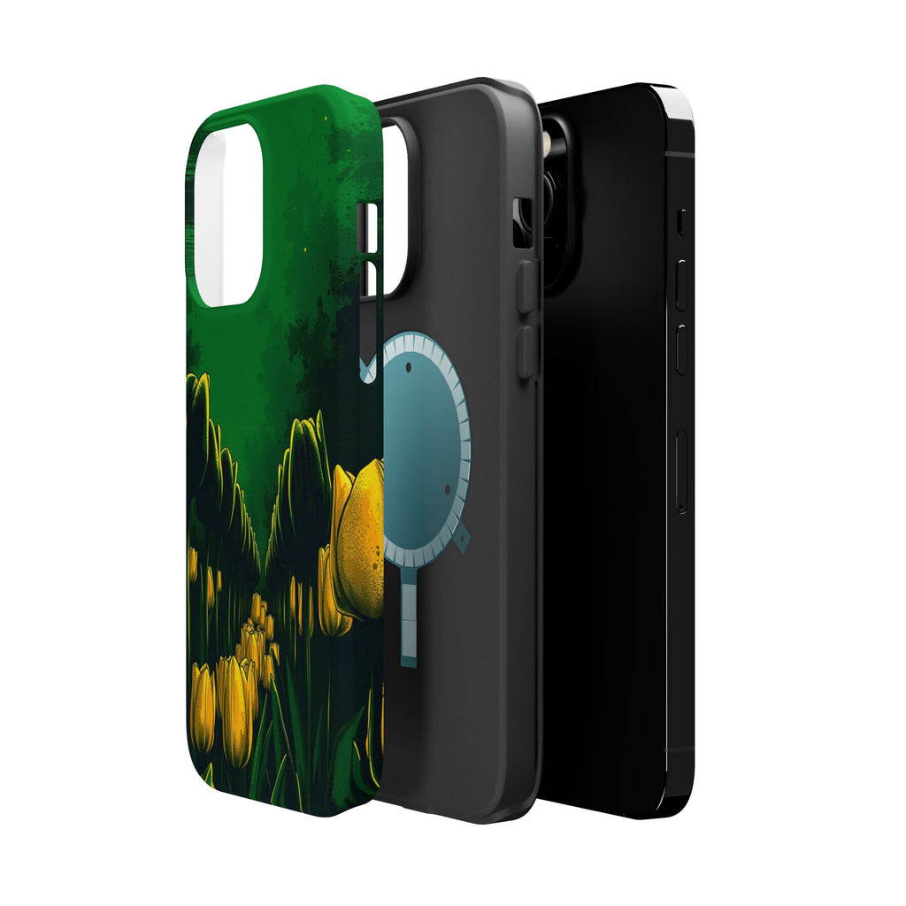iPhone Tulip Row Emerald Green And Gold Slim Snap Case · iPhone Case